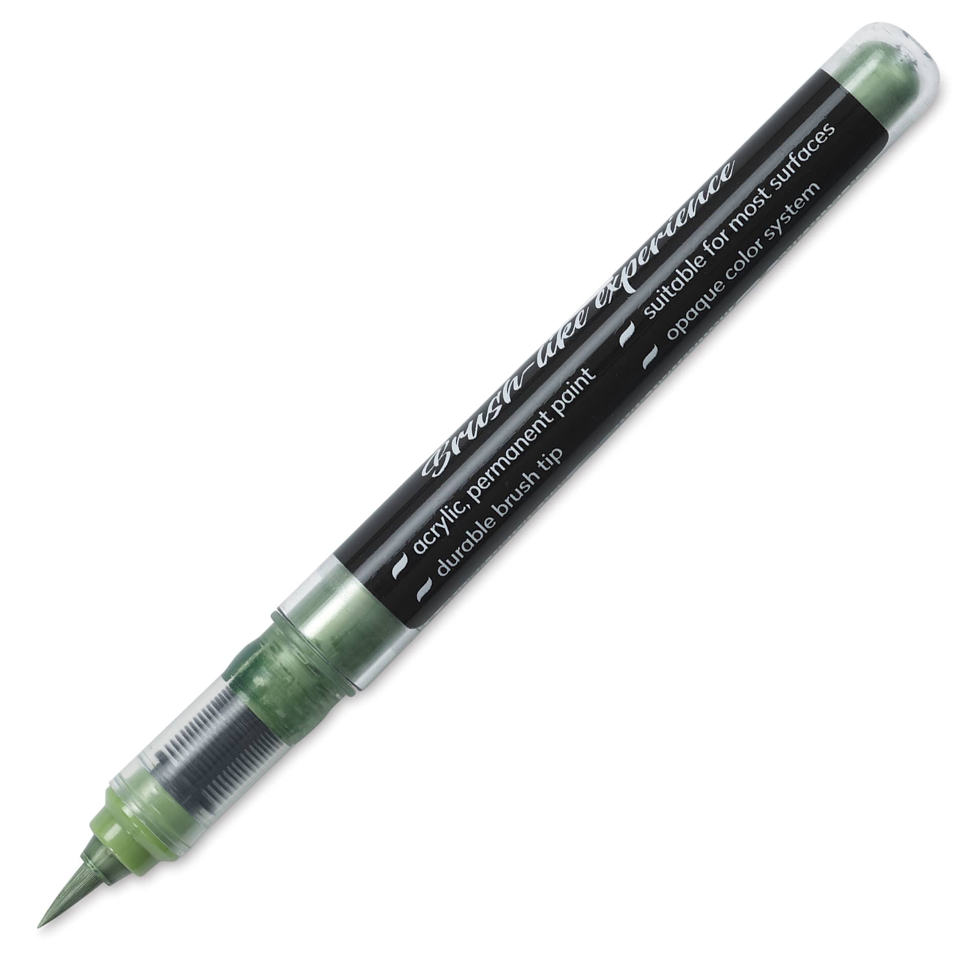 Karin Realbrush Metallic Marker - Light Green 8536, marker barrel showing details