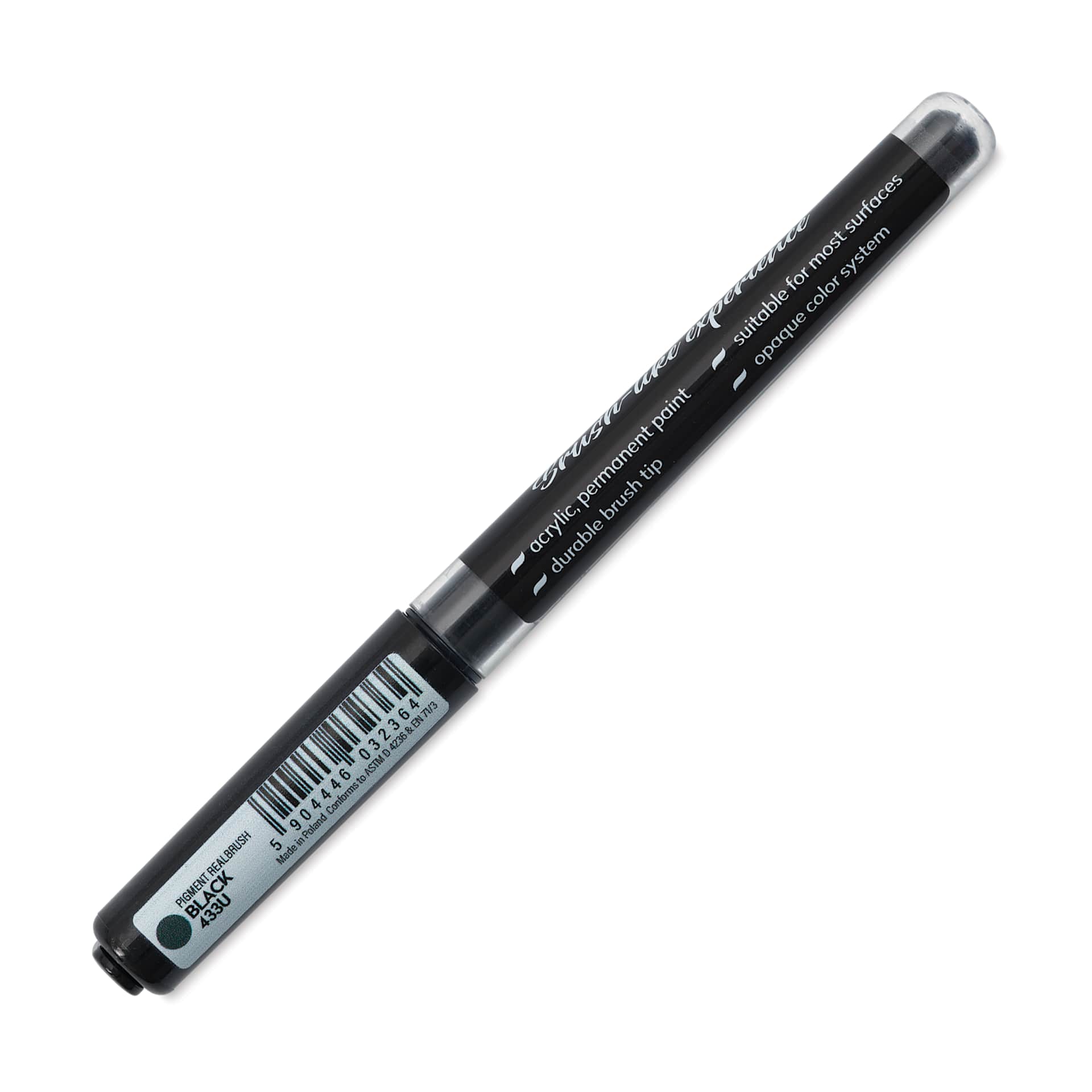 Karin Realbrush Pigment Marker - Black, marker barrel showing details
