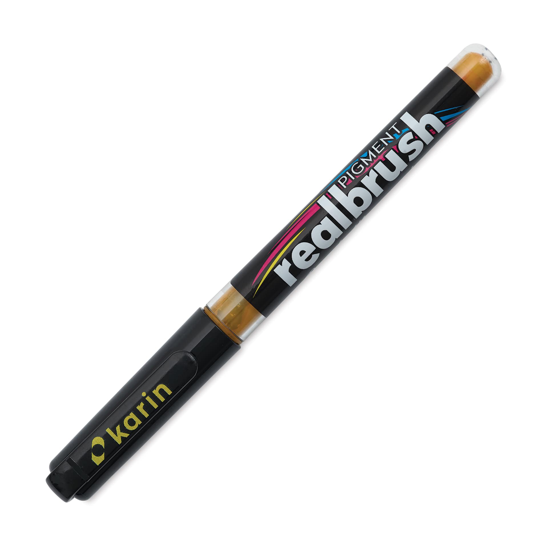 Karin Realbrush Pigment Marker - Ochre, cap on