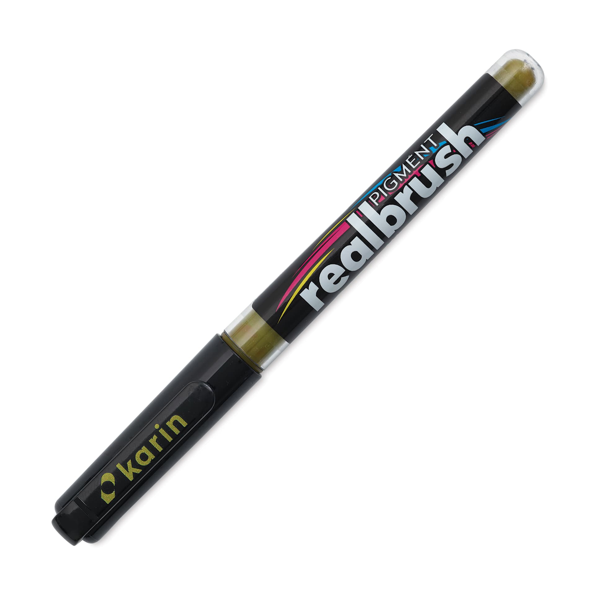 Karin Realbrush Pigment Marker - Curry, cap on