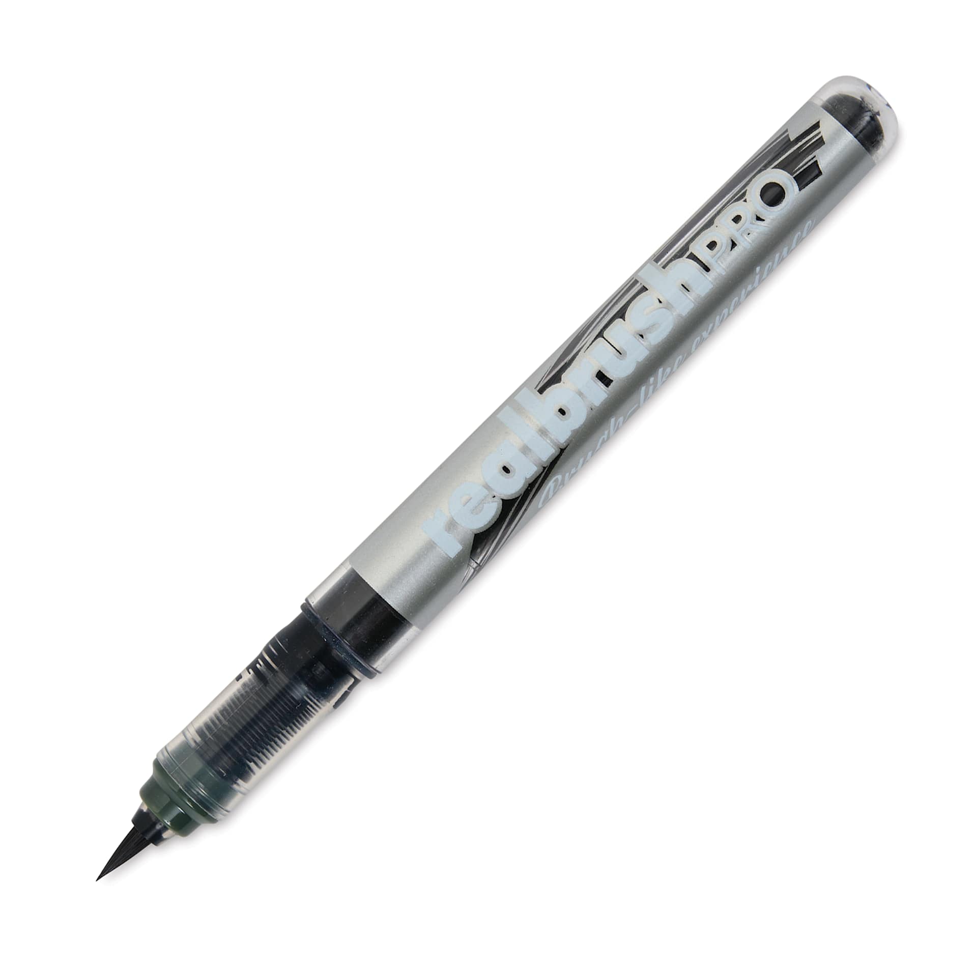 Karin Realbrush Pro Marker - Olive Black, 4 mm, Brush Tip, cap off