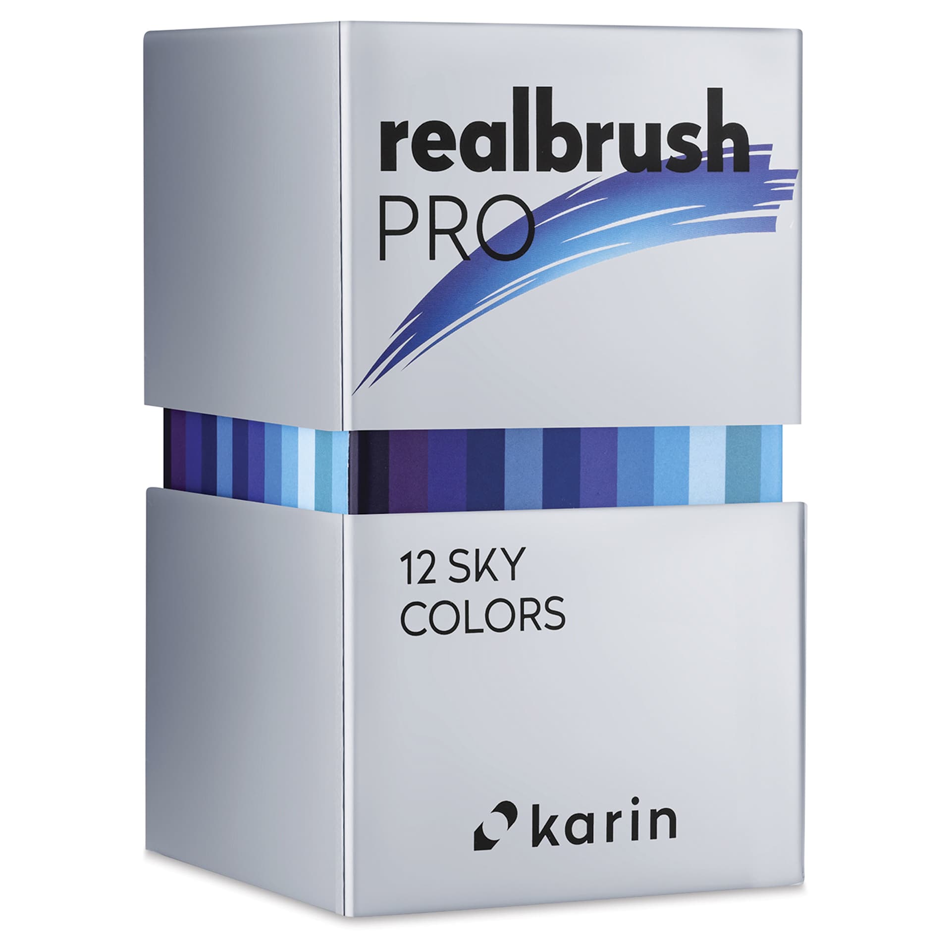 Karin Realbrush Pro Markers - Sky Colors, Set of 12, box closed