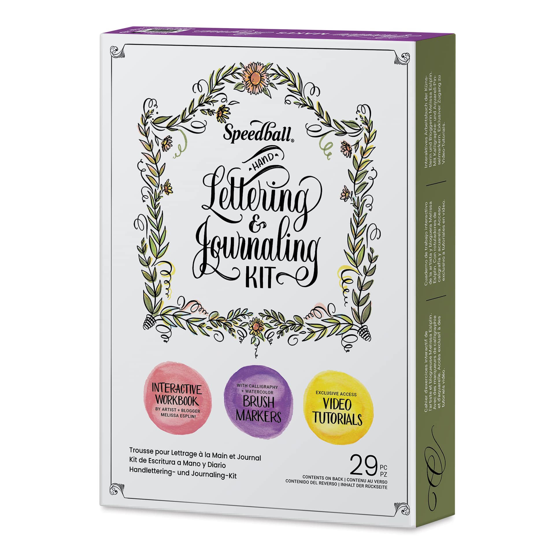 Speedball Hand Lettering and Journaling Kit - Set of 29 - front of packaging Speedball Hand Lettering and Journaling Kit - Set of 29 - front of packaging