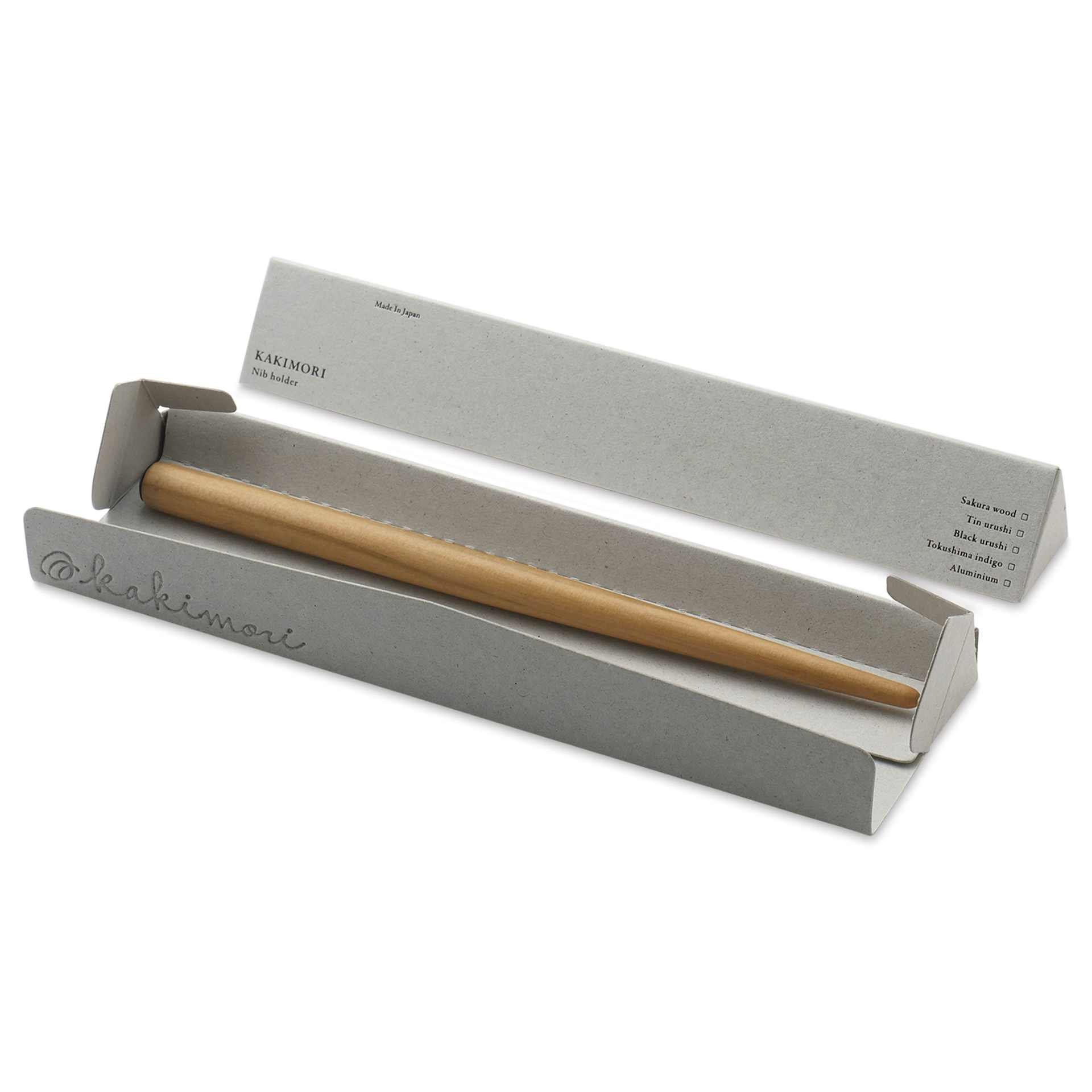 Kakimori Sakura Wood Nib Holder - Japanese Cherry, insider of the packaging