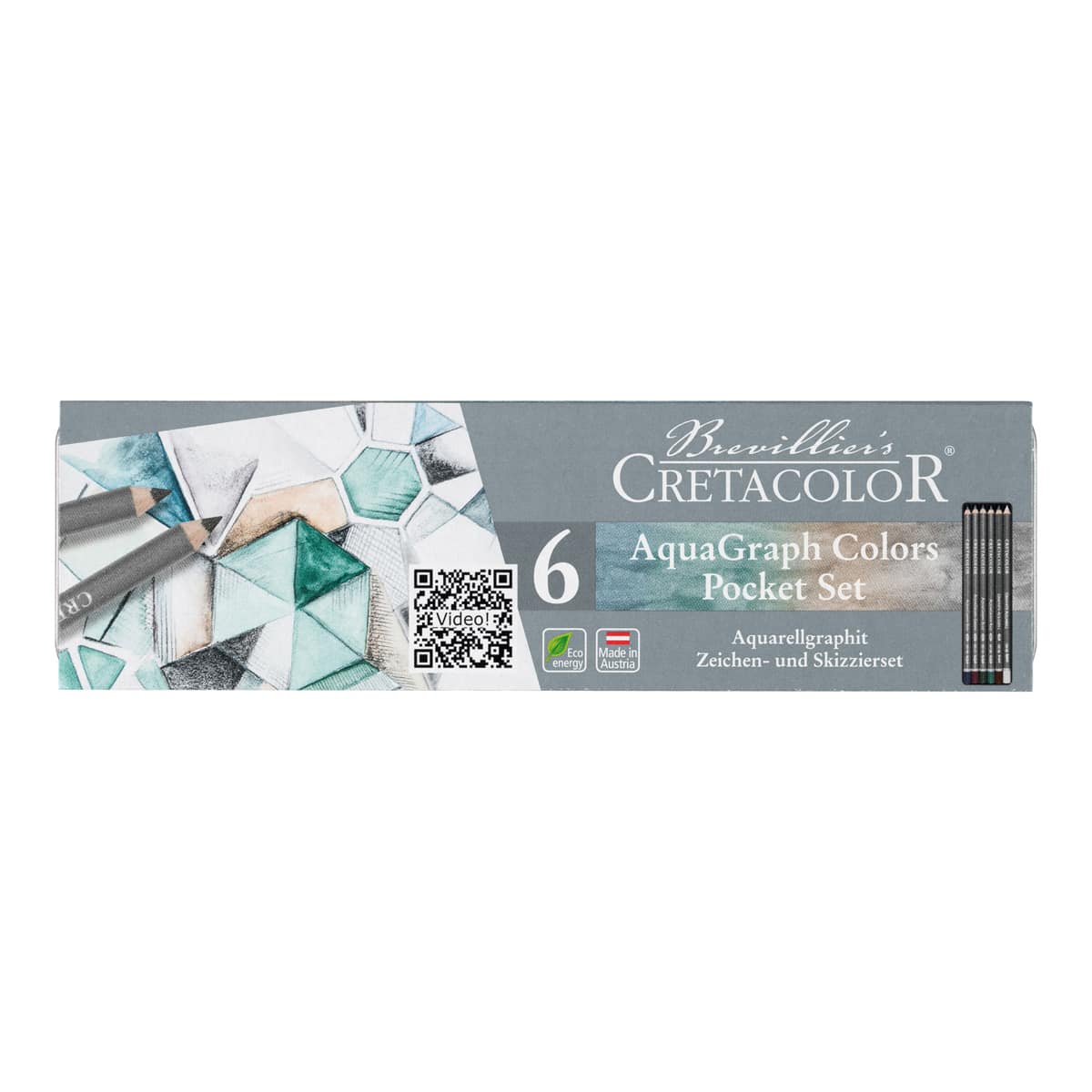 Cretacolor AquaGraph Pencils - Pocket Set of 6