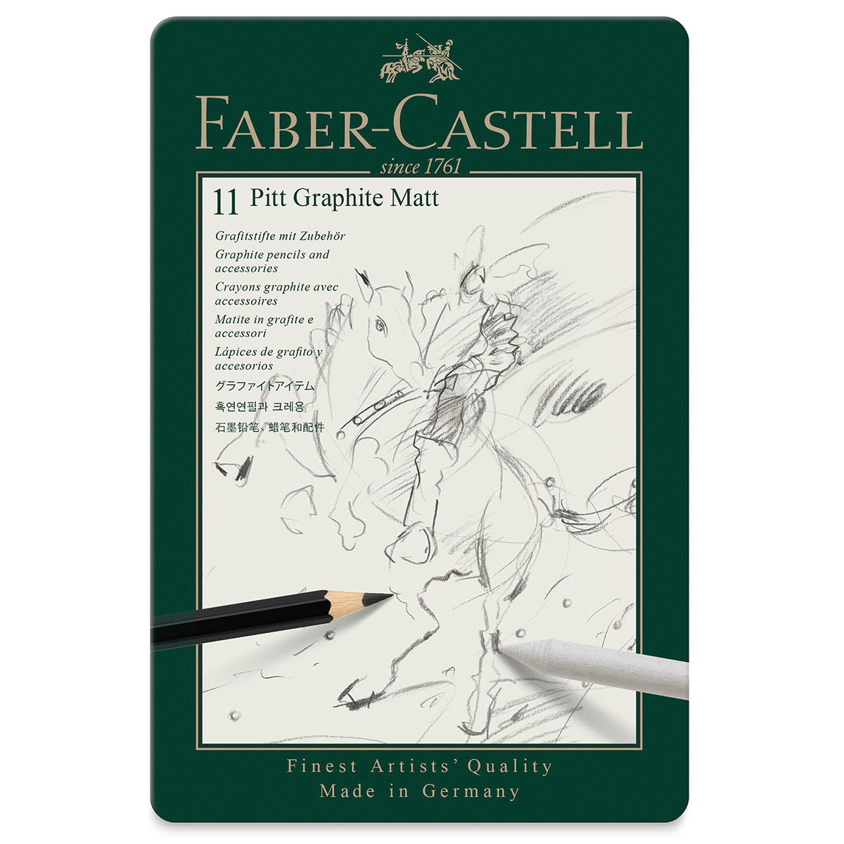 Faber-Castell Pitt Graphite Matte Pencils - Set of 11, packaging