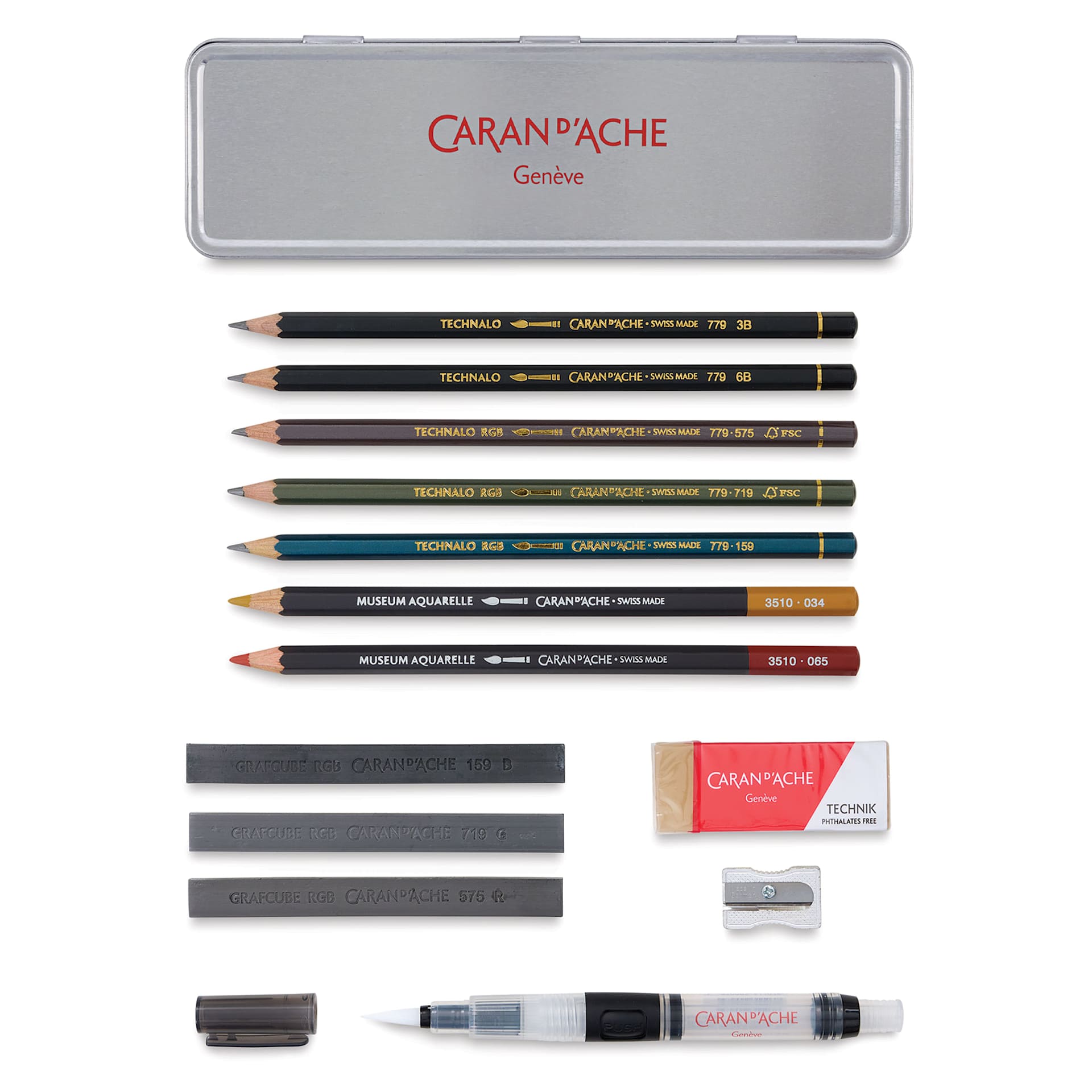 Caran d'Ache Graphite Line Multi-Techniques Water-Soluble Set Caran d'Ache Graphite Line Multi-Techniques Water-Soluble Set