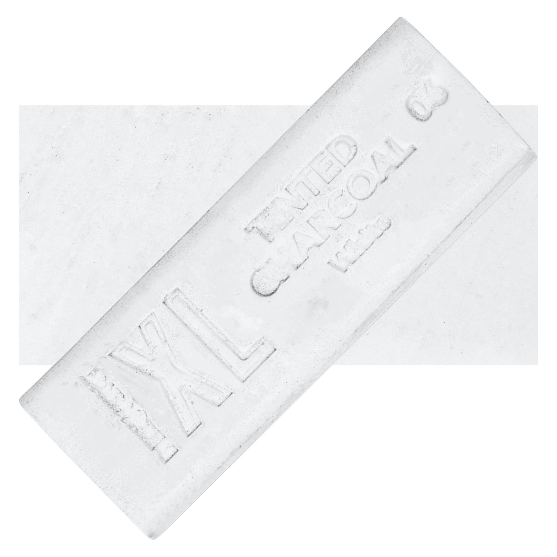 Derwent Tinted Charcoal XL Block - White, swatch and block