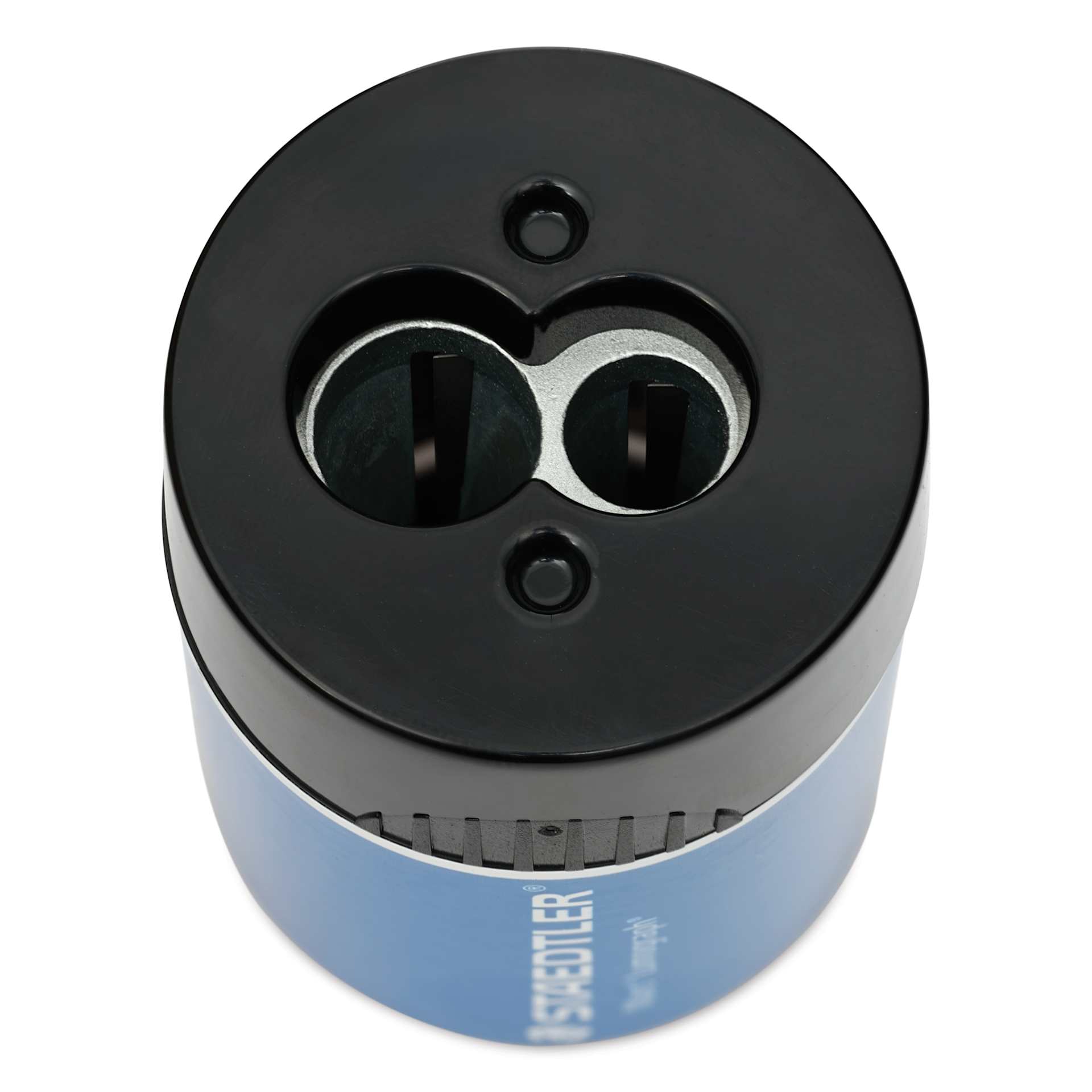Staedtler Mars Lumograph Double Hole Pencil Sharpener - angled view