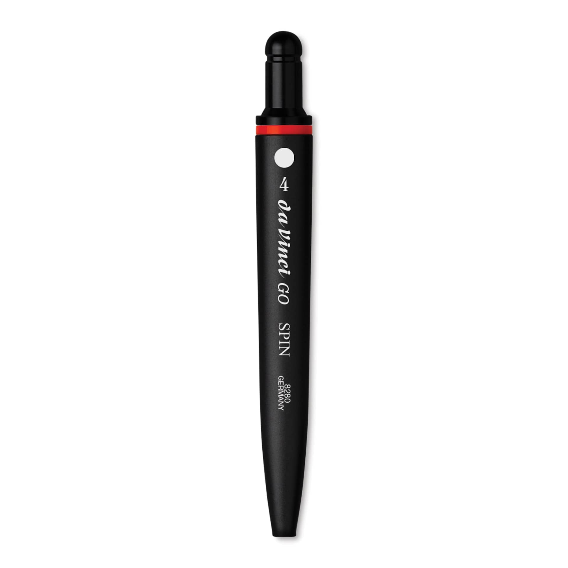 Da Vinci Go Spin Travel Brush - Rigger, Size 4, brush inside handle
