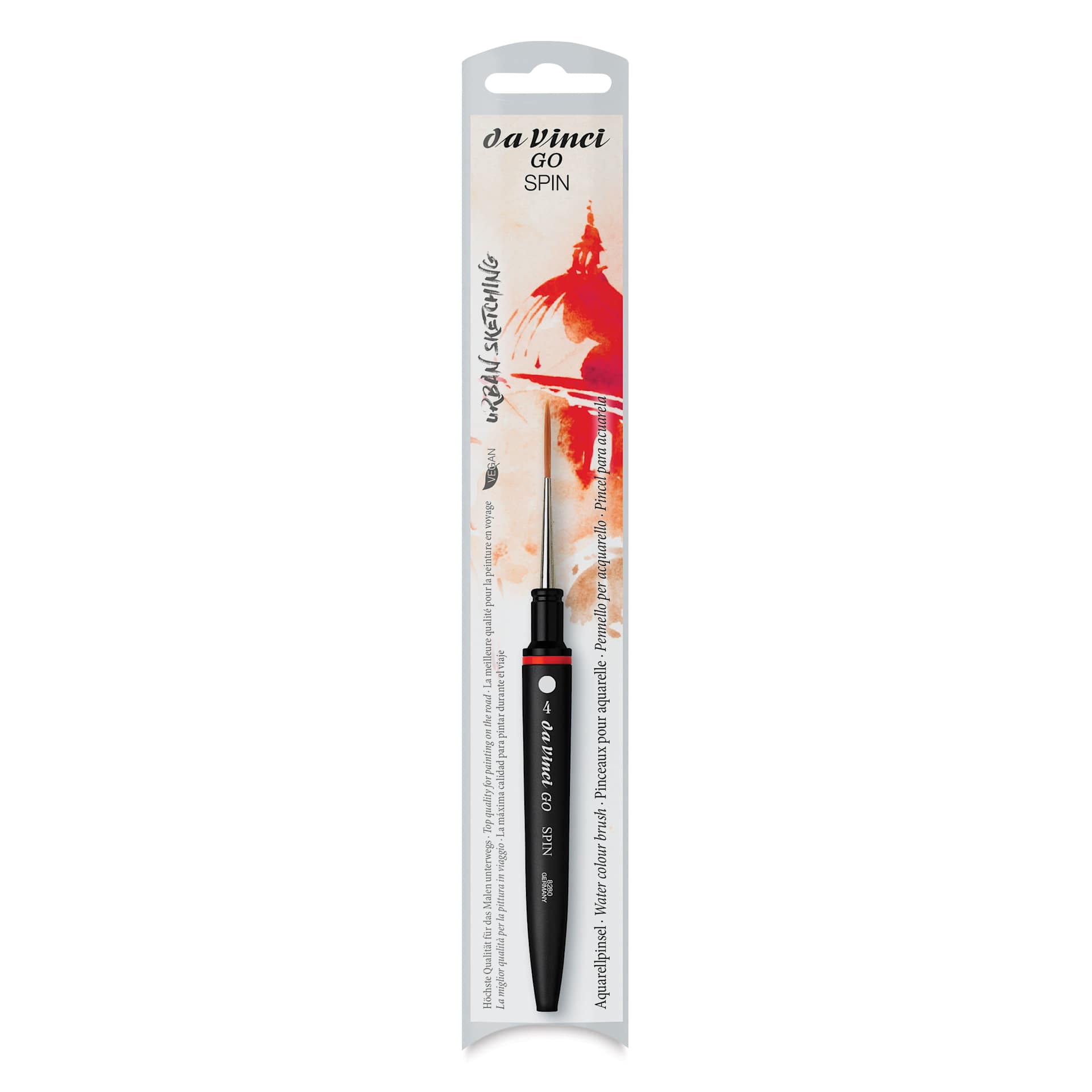 Da Vinci Go Spin Travel Brush - Rigger, Size 4, front of packaging