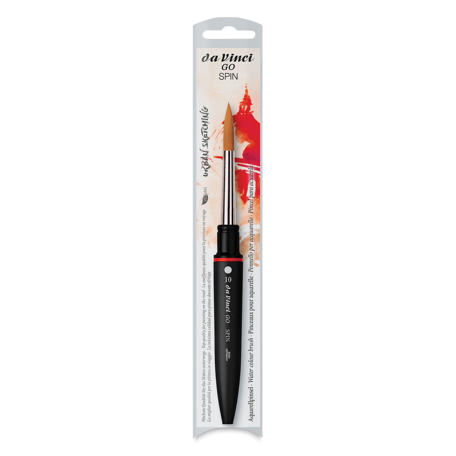 Da Vinci Go Spin Travel Brush - Round, Size 10, front of packaing
