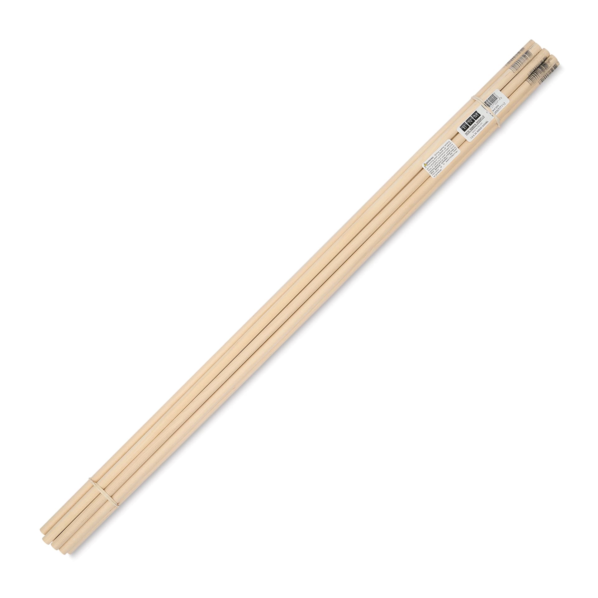 Bud Nosen Dowel Rods - 1/2" x 36", Pkg of 12 with label