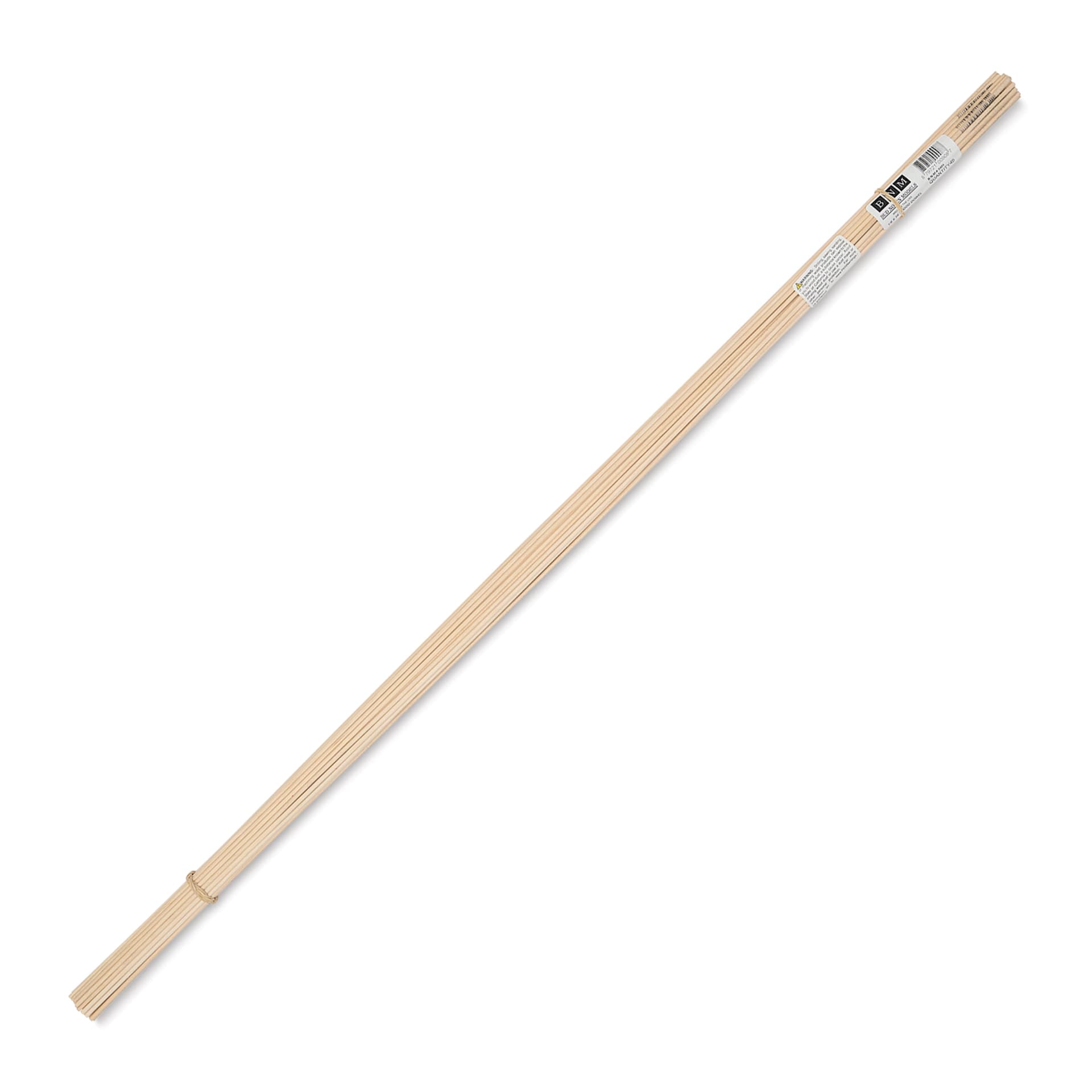 Bud Nosen Dowel Rods - 1/8" x 36", Pkg of 45, with label