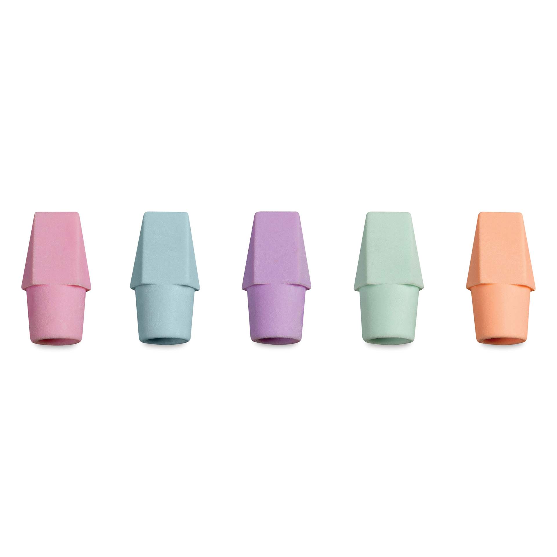 Dixon Ticonderoga Pencil Cap Erasers - Set of 10, Pastel Colors, colors included