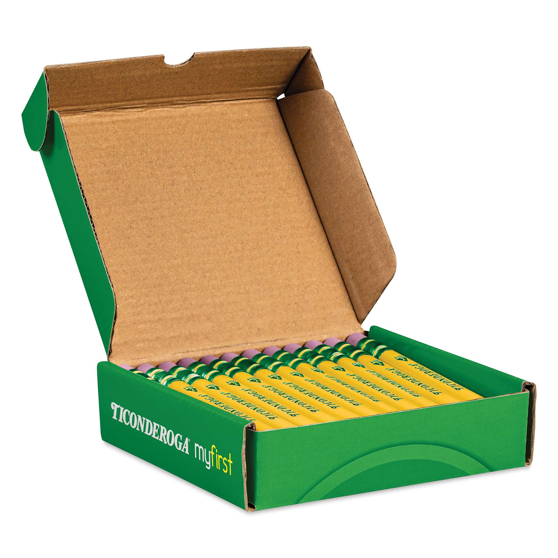 Dixon Ticonderoga My First Short Pencils - Set of 36, Yellow, open packaging