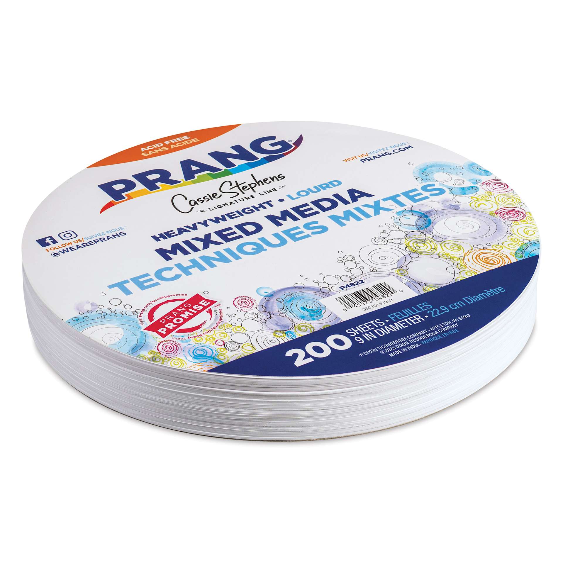 Prang Mixed Media Paper Circles - 9", Pkg of 200, packaging