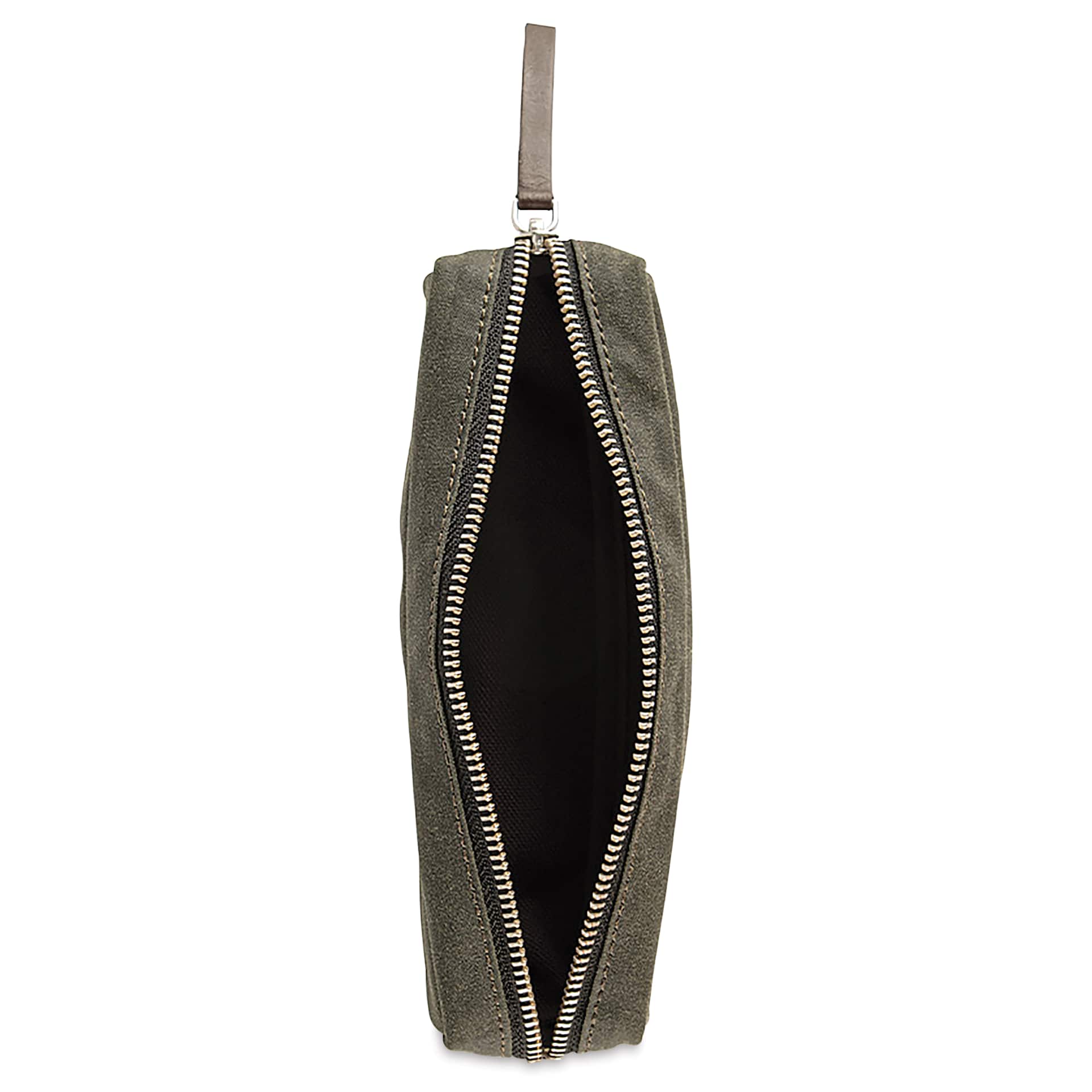 Kolo Parker Zipper Pouch - Sage, 2" x 7-1/2" x 2", open