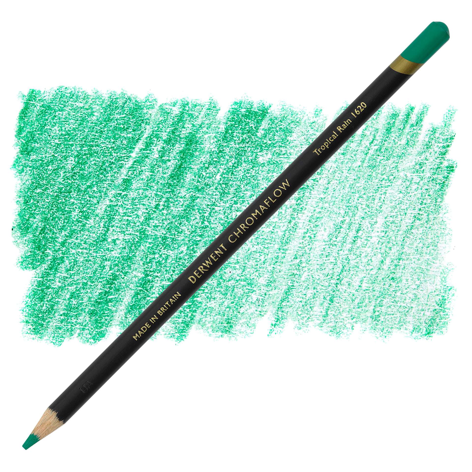 Derwent Chromaflow Colored Pencil - Tropical Rain, swatch and block
