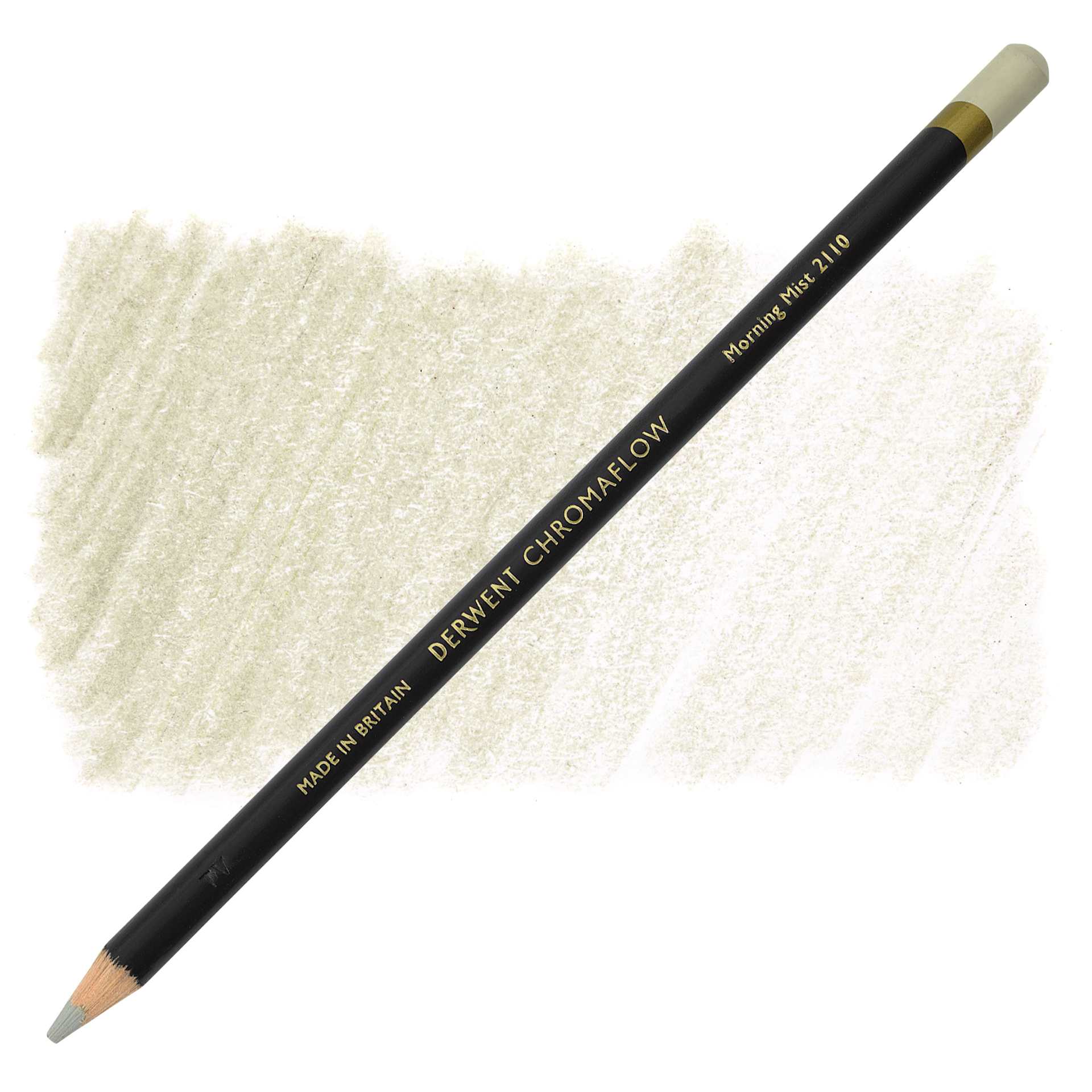 Derwent Chromaflow Colored Pencil - Morning Mist, swatch and block