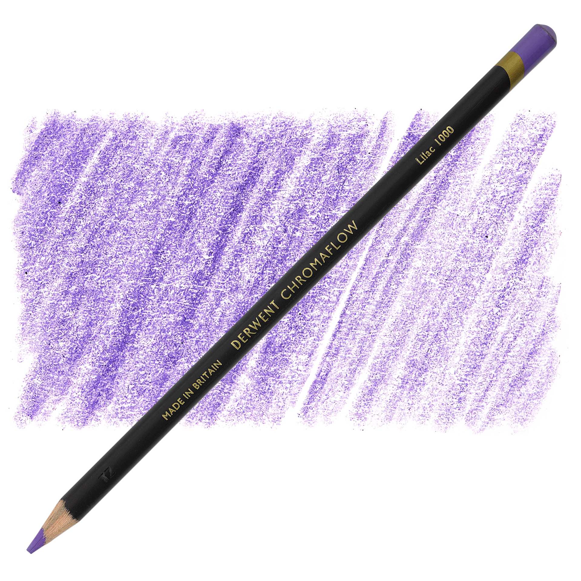 Derwent Chromaflow Colored Pencil - Lilac, swatch and block