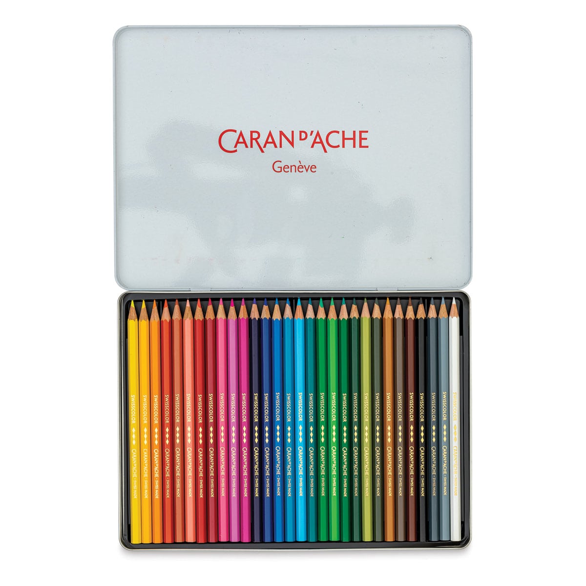 Caran d'Ache Swisscolor Colored Pencils - Set of 30 (pencils inside of tin)