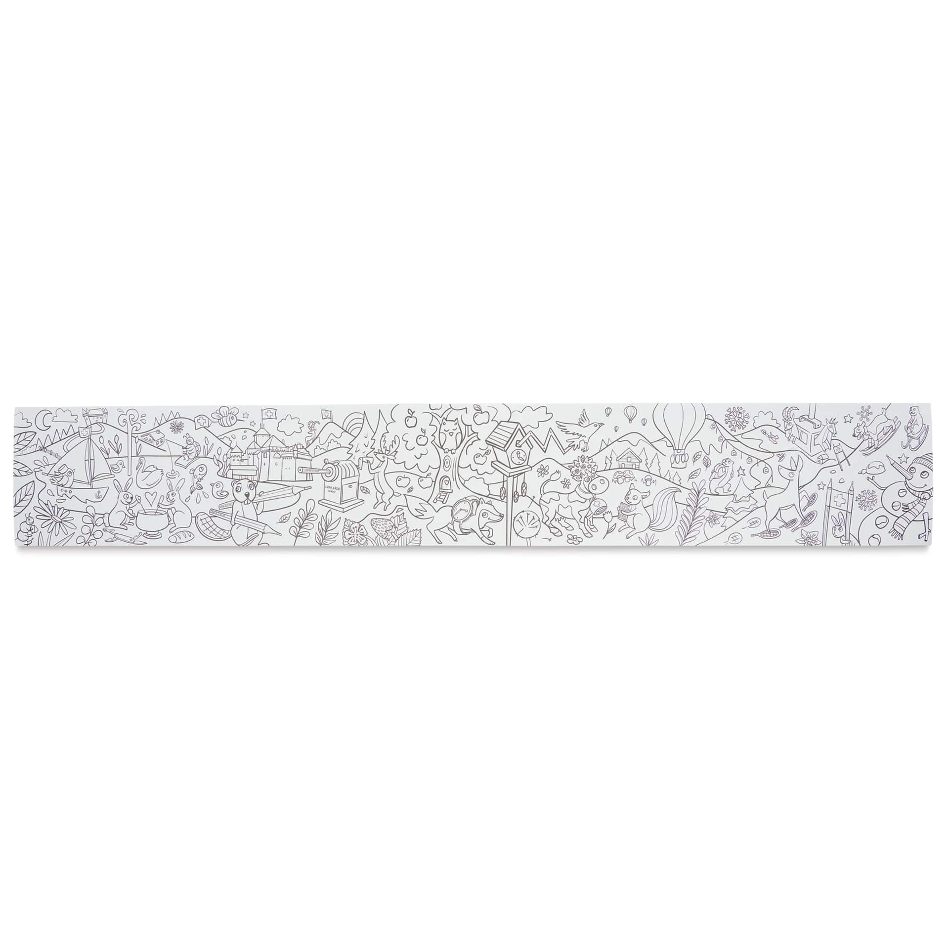 Caran d'Ache Swisscolor Aquarelle Colored Pencils and Poster, coloring poster laid out Caran d'Ache Swisscolor Aquarelle Colored Pencils and Poster, coloring poster laid out