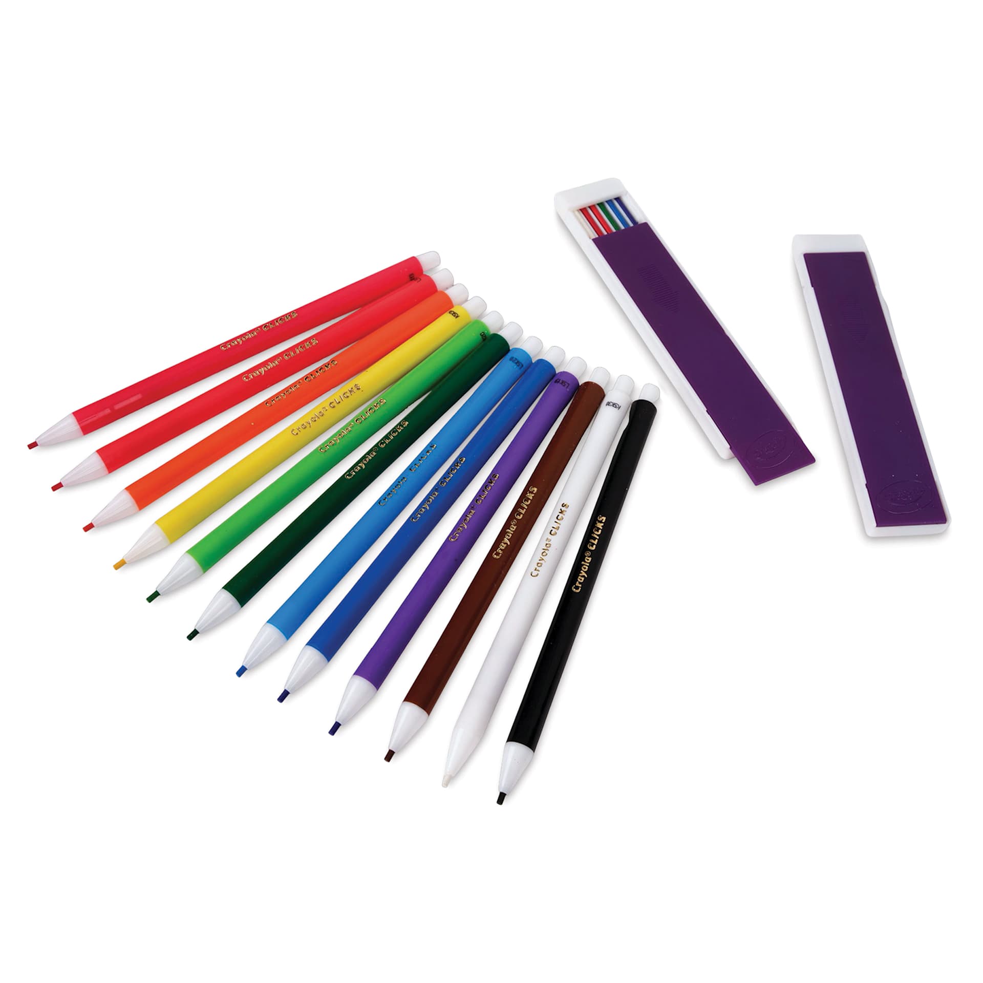 Crayola Clicks Retractable Color Pencils - Set of 12, Assorted Colors, contents