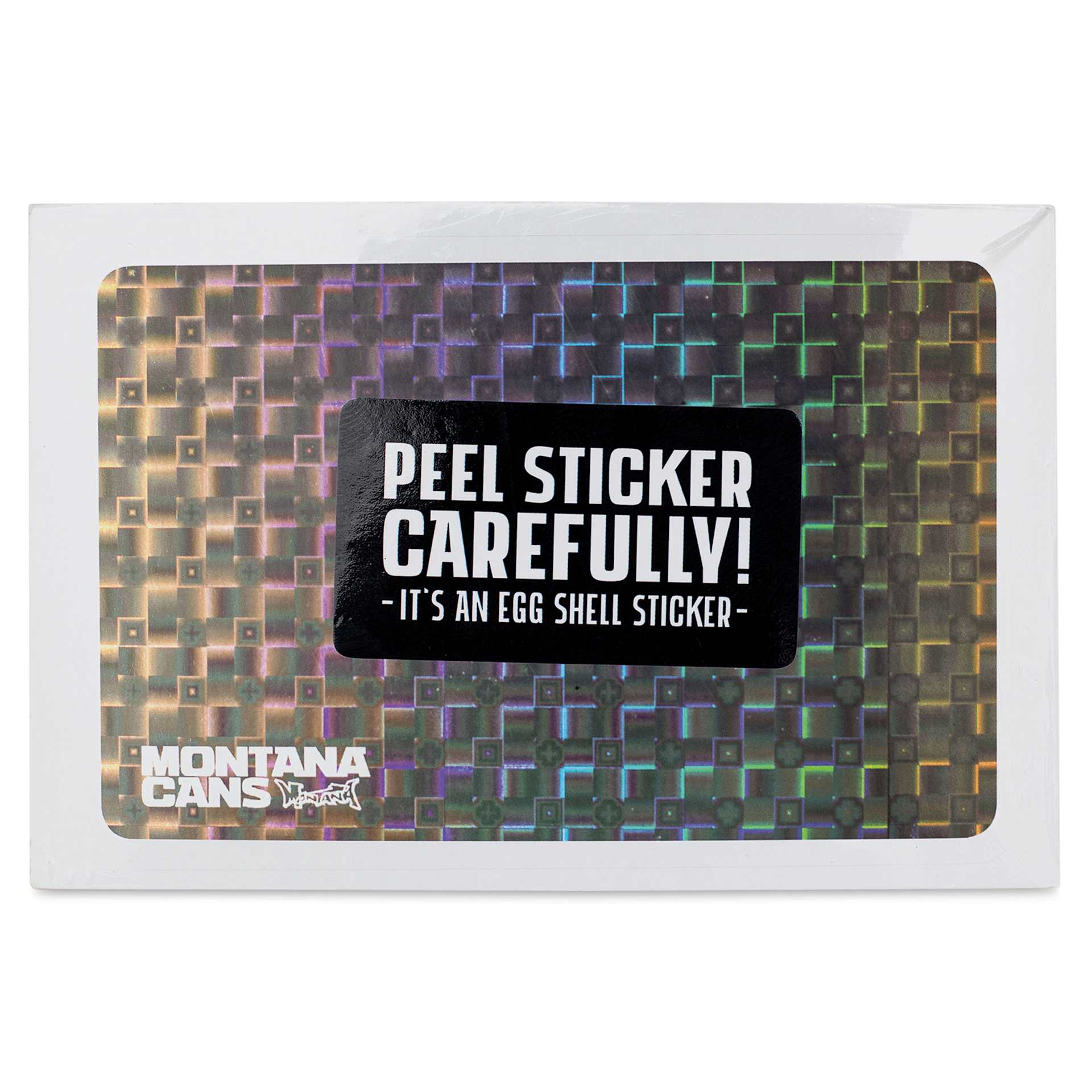 Montana Hologram Eggshell Stickers - 3D, Pkg of 50, packaging