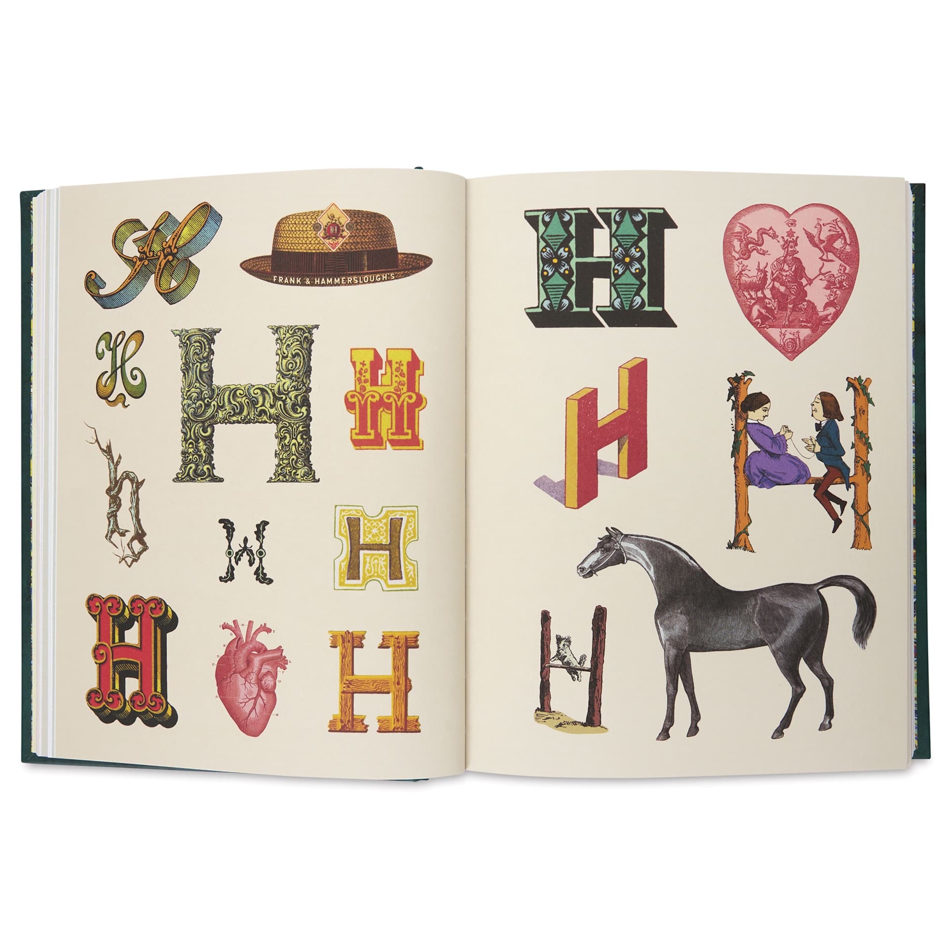 The Antiquarian Sticker Book : Bibliophilia, H page