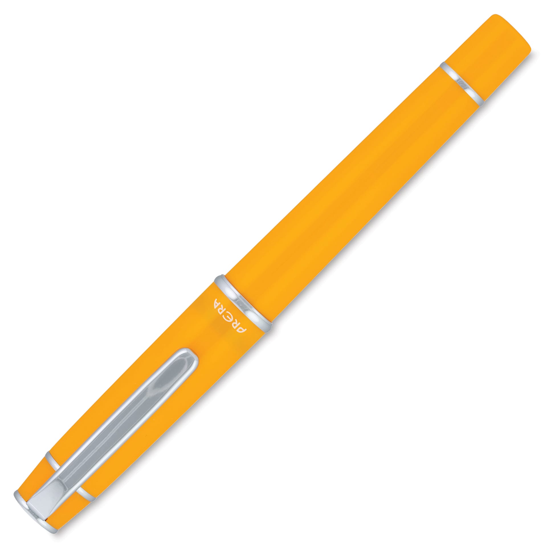 Pilot Prera Standard Fountain Pen - Honey Yellow, Fine, cap on