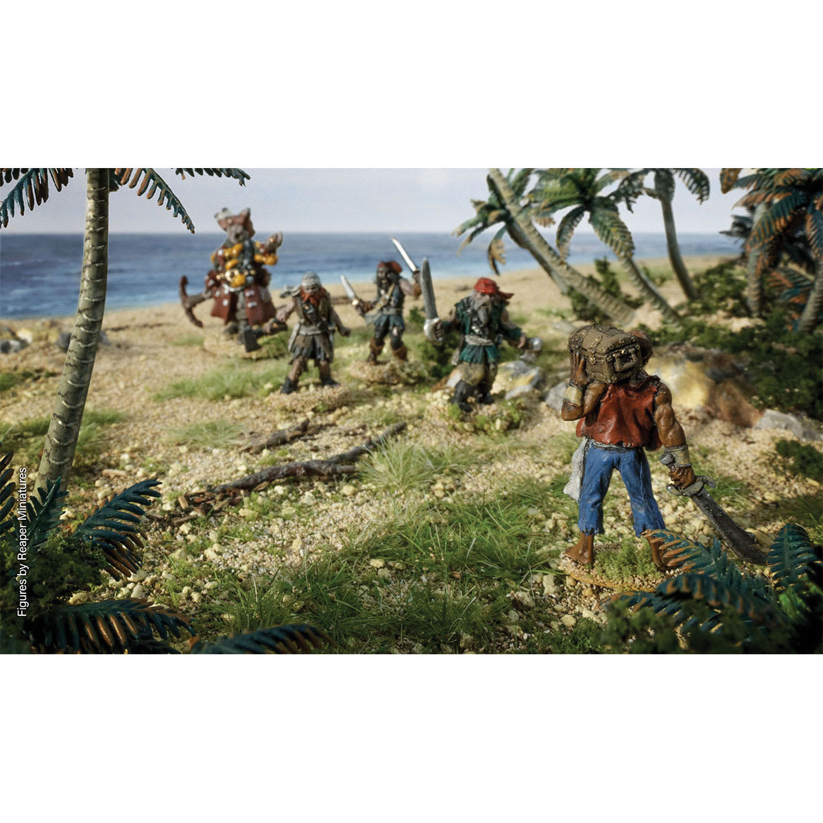 All Game Terrain Static Grass Shaker Kit, pirate scene