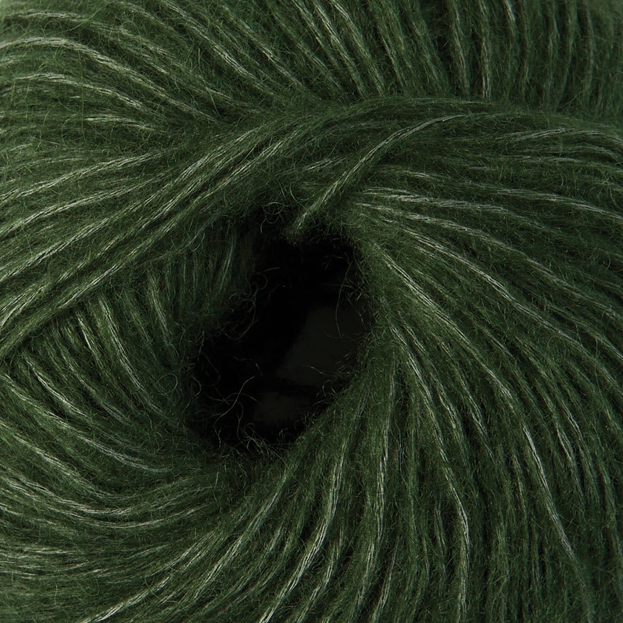 Mode at Rowan Alpaca Cotton Yarn - Foliage Green, 131 yds close up to show texture