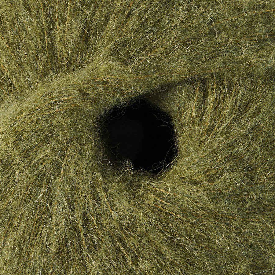Mode at Rowan Alpaca Haze Yarn - Khaki, 233 yds close up to show texture
