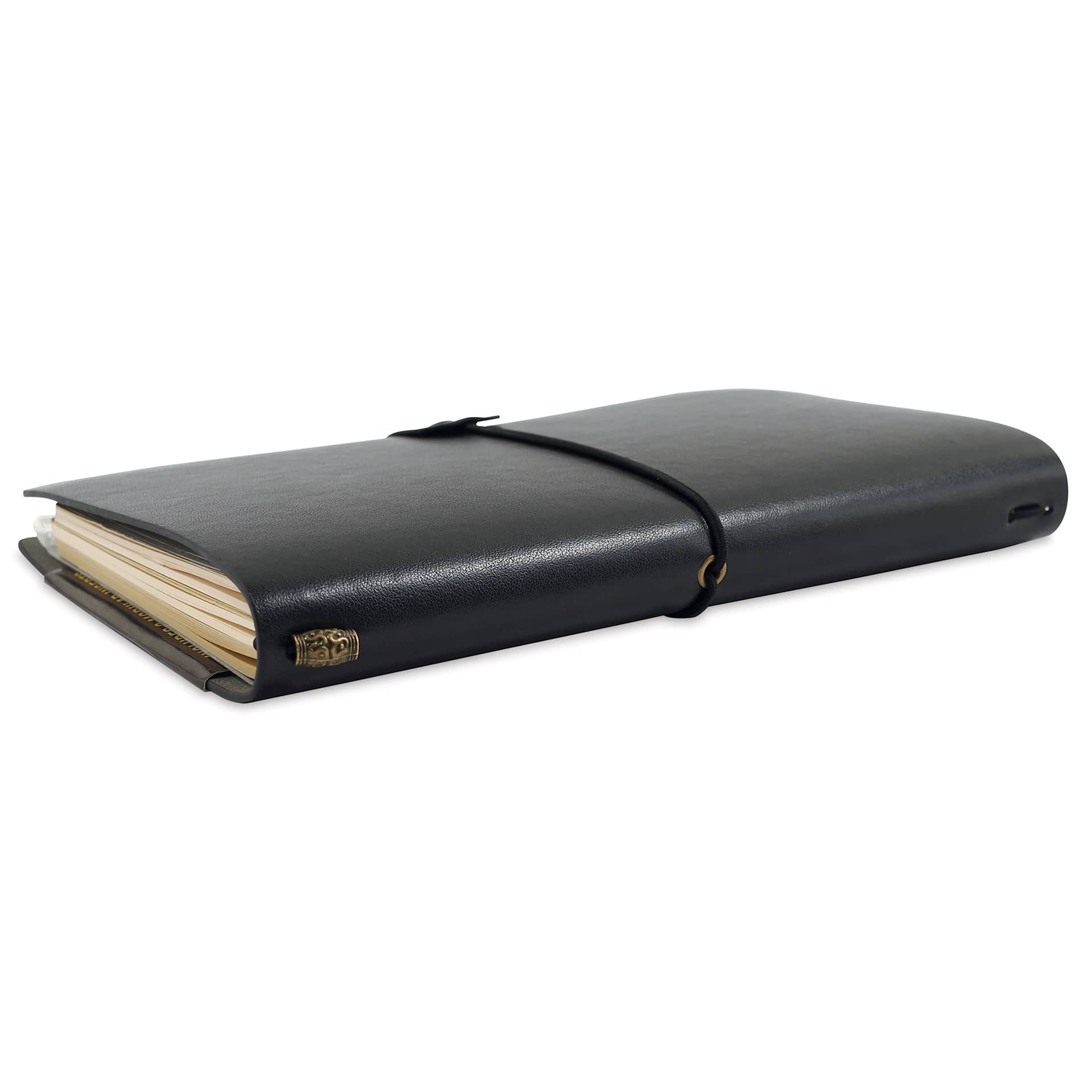 Peter Pauper Press Voyager Notebook - 4.75" x 7.9", Black, spine