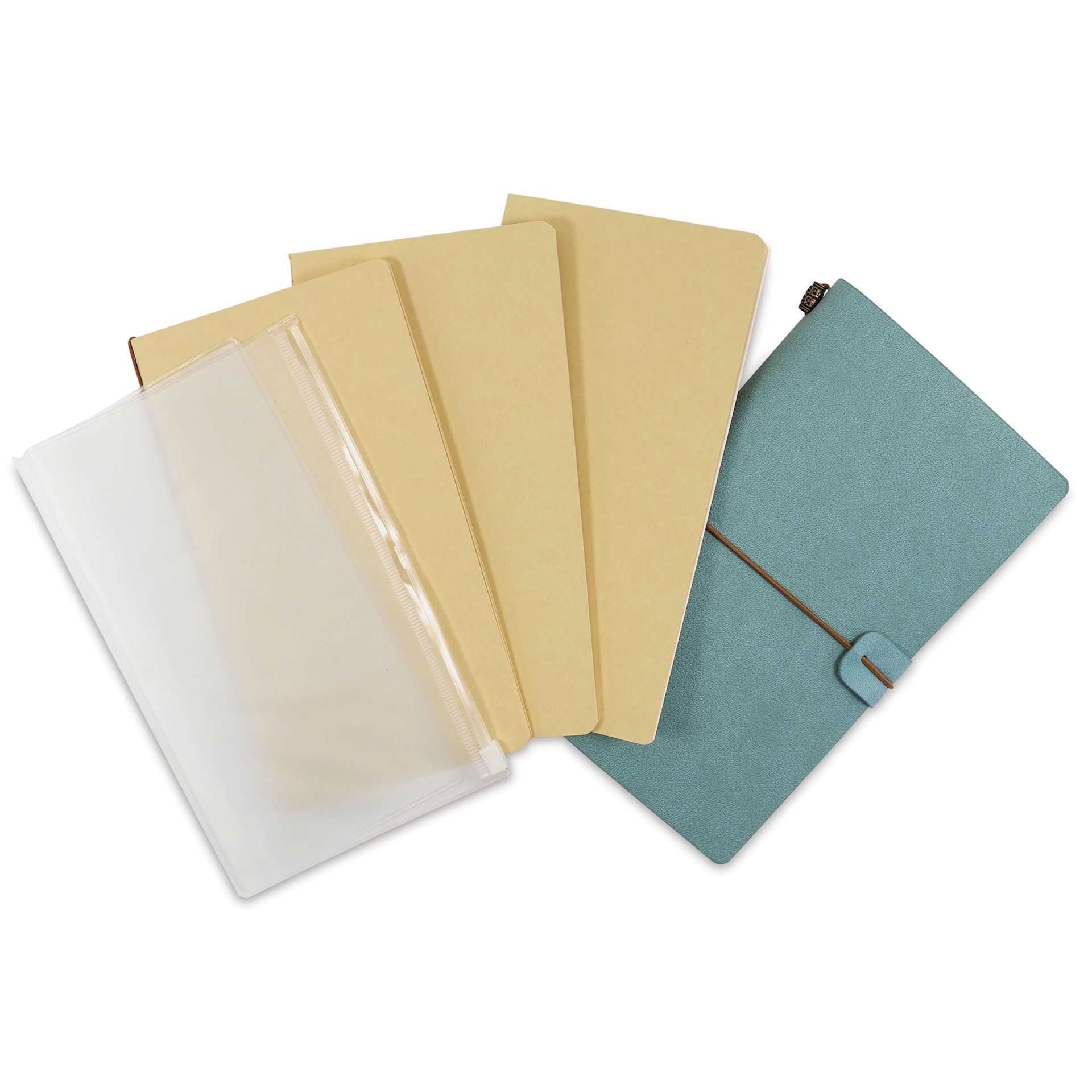 Peter Pauper Press Voyager Notebook - 4.75" x 7.9", Light Blue, inserts out of notebook