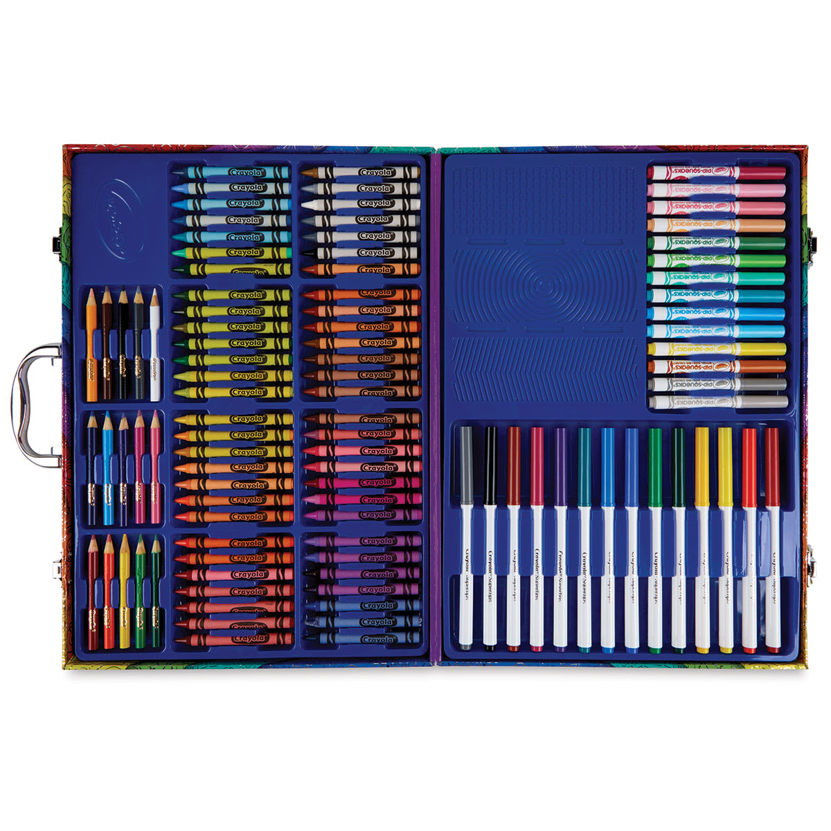 Crayola Imagination Art Set - Original, Set of 115, contents shown inside of the carrying case