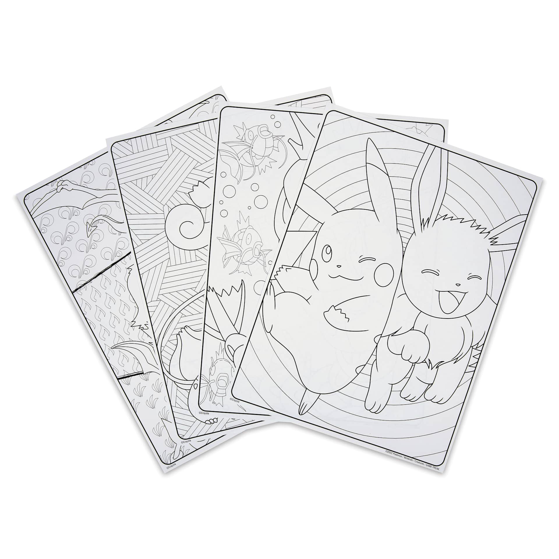 Crayola Imagination Art Set - Pokémon, Set of 115, portrait orientation of sheets