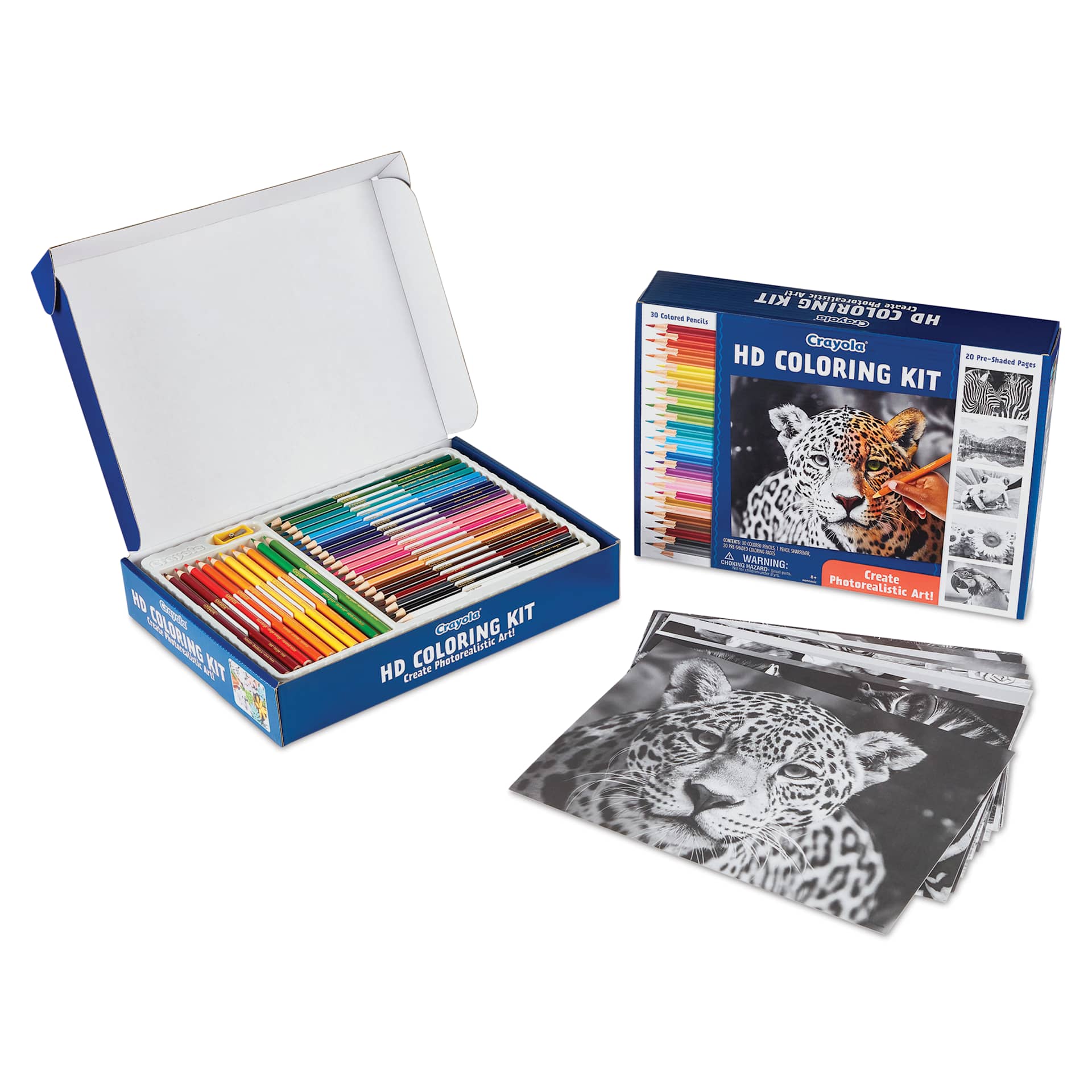 Crayola HD Coloring Kit - packaging with contents