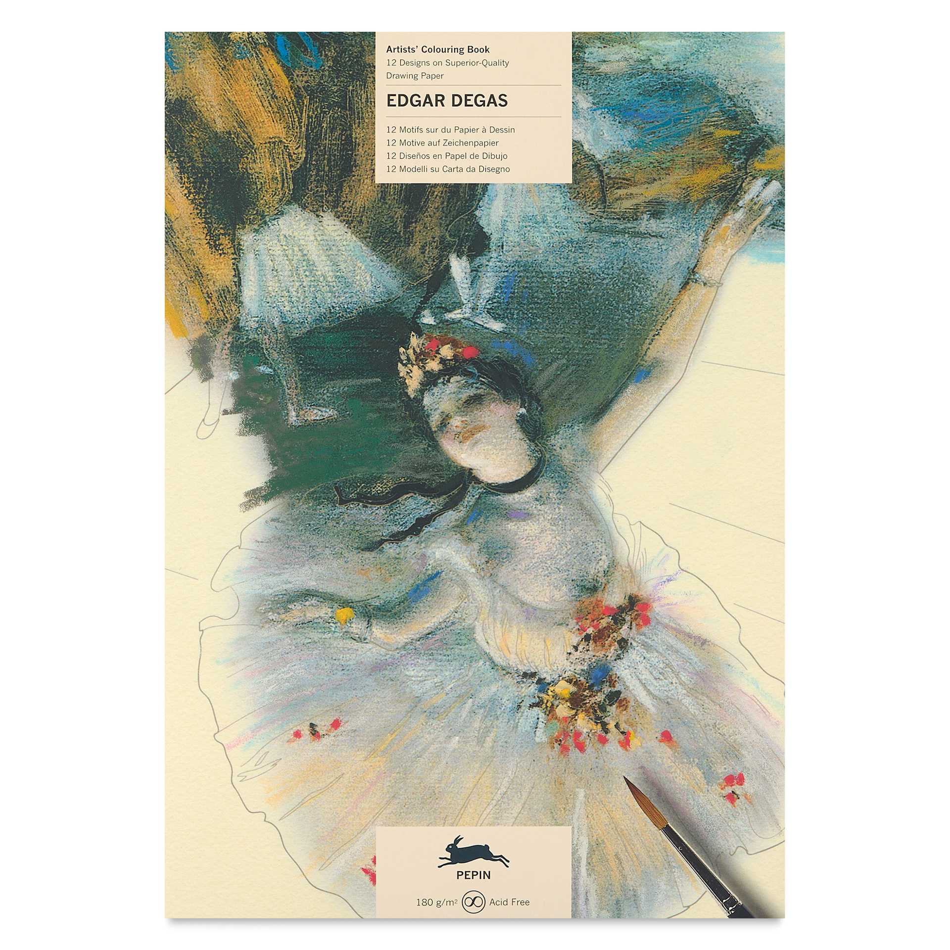 The Pepin Press Edgar Degas Artists’ Coloring Book - 10" x 13-1/2", front cover