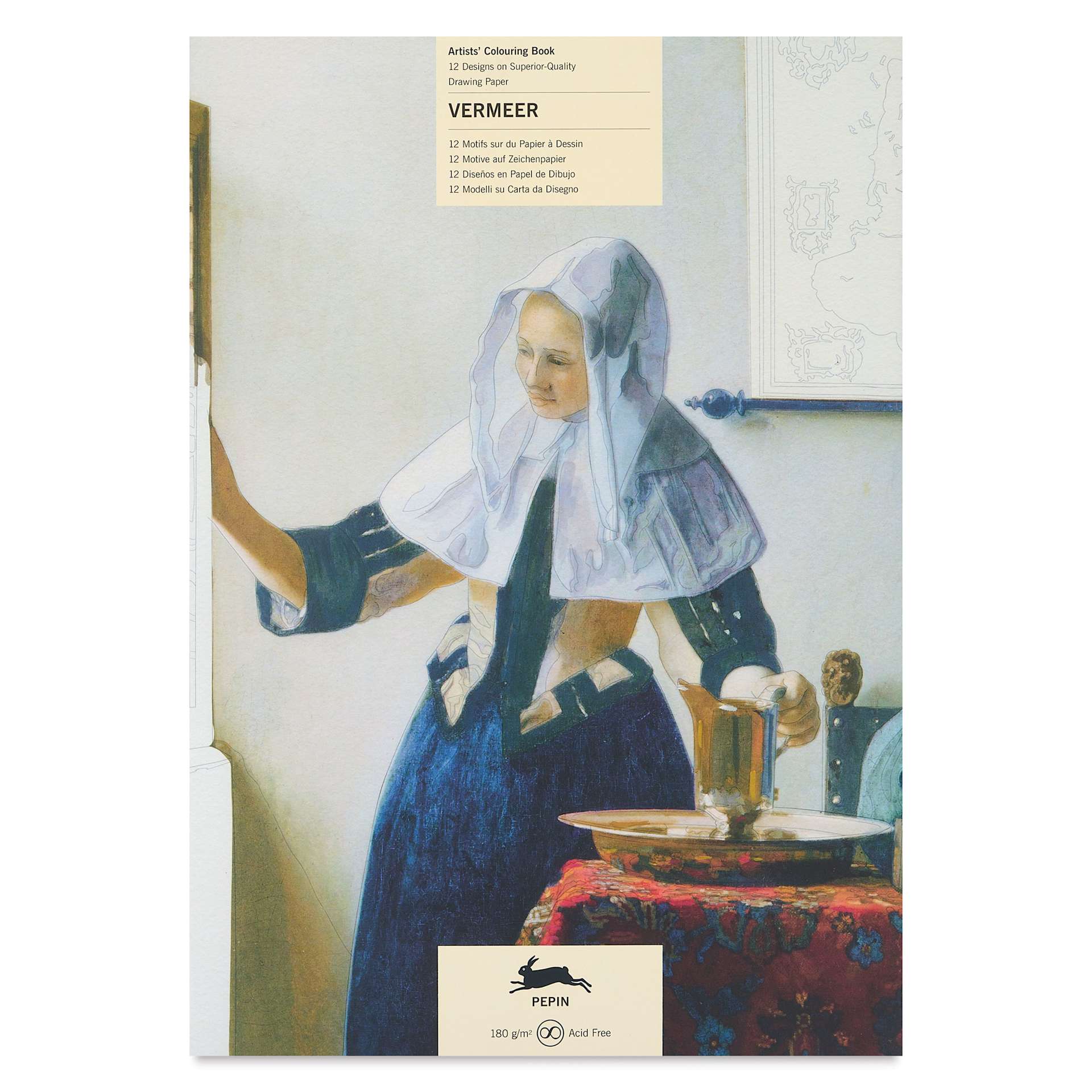 The Pepin Press Vermeer Artists’ Coloring Book -  10" x 13-1/2", front cover