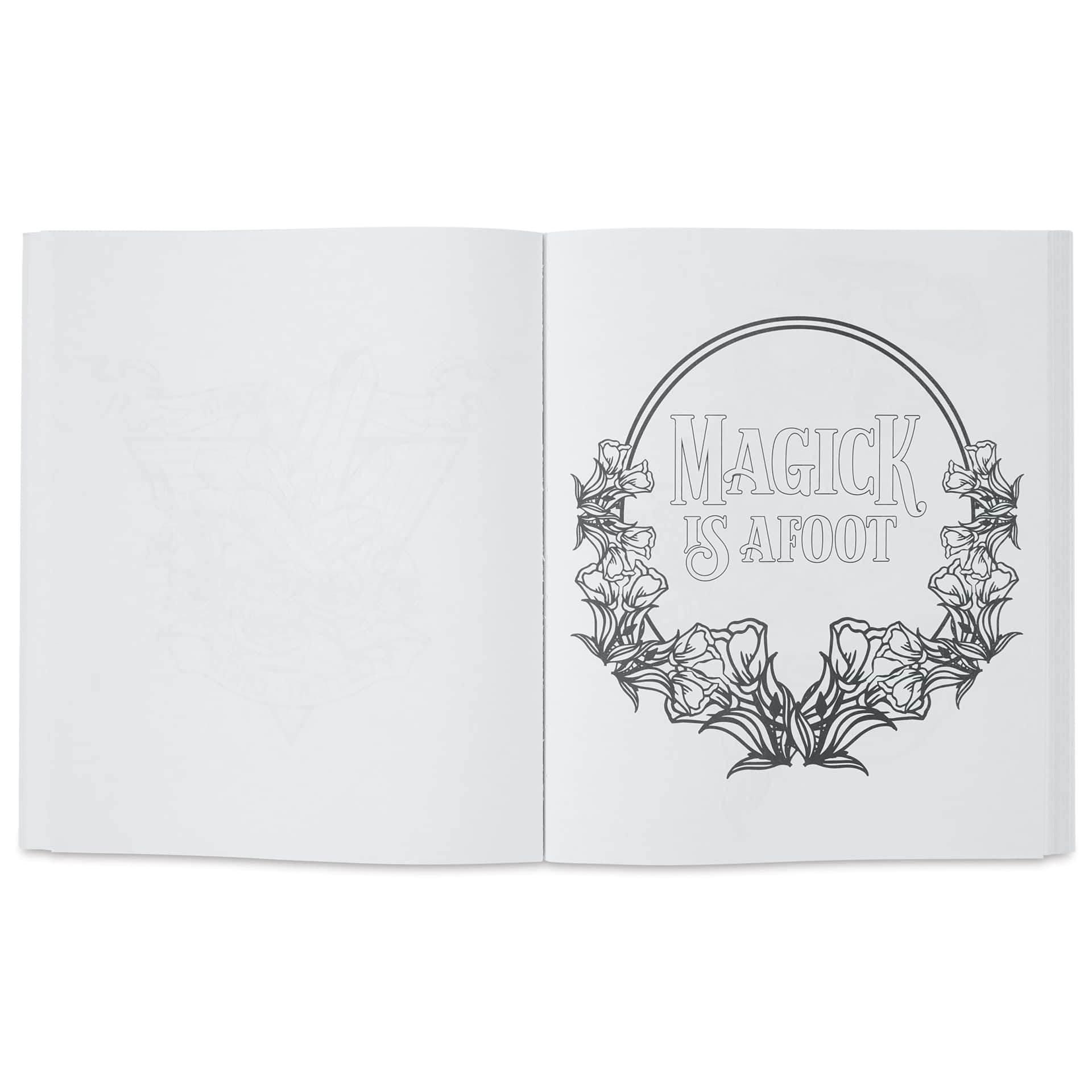 Color Magick: The Witch's Coloring Book (illustration page example - magic afoot)