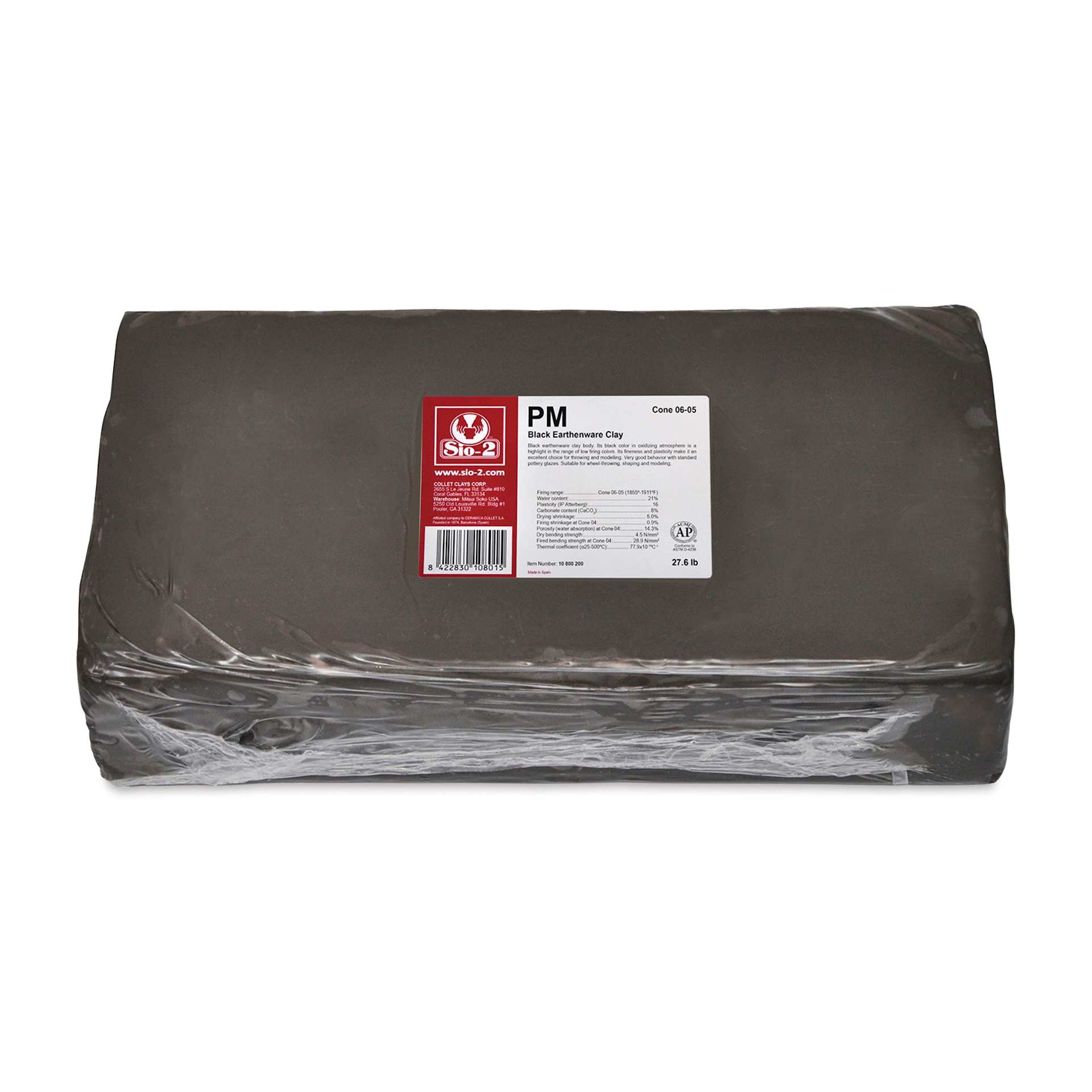 Sio-2 PM Black Earthenware Clay Sio-2 PM Black Earthenware Clay