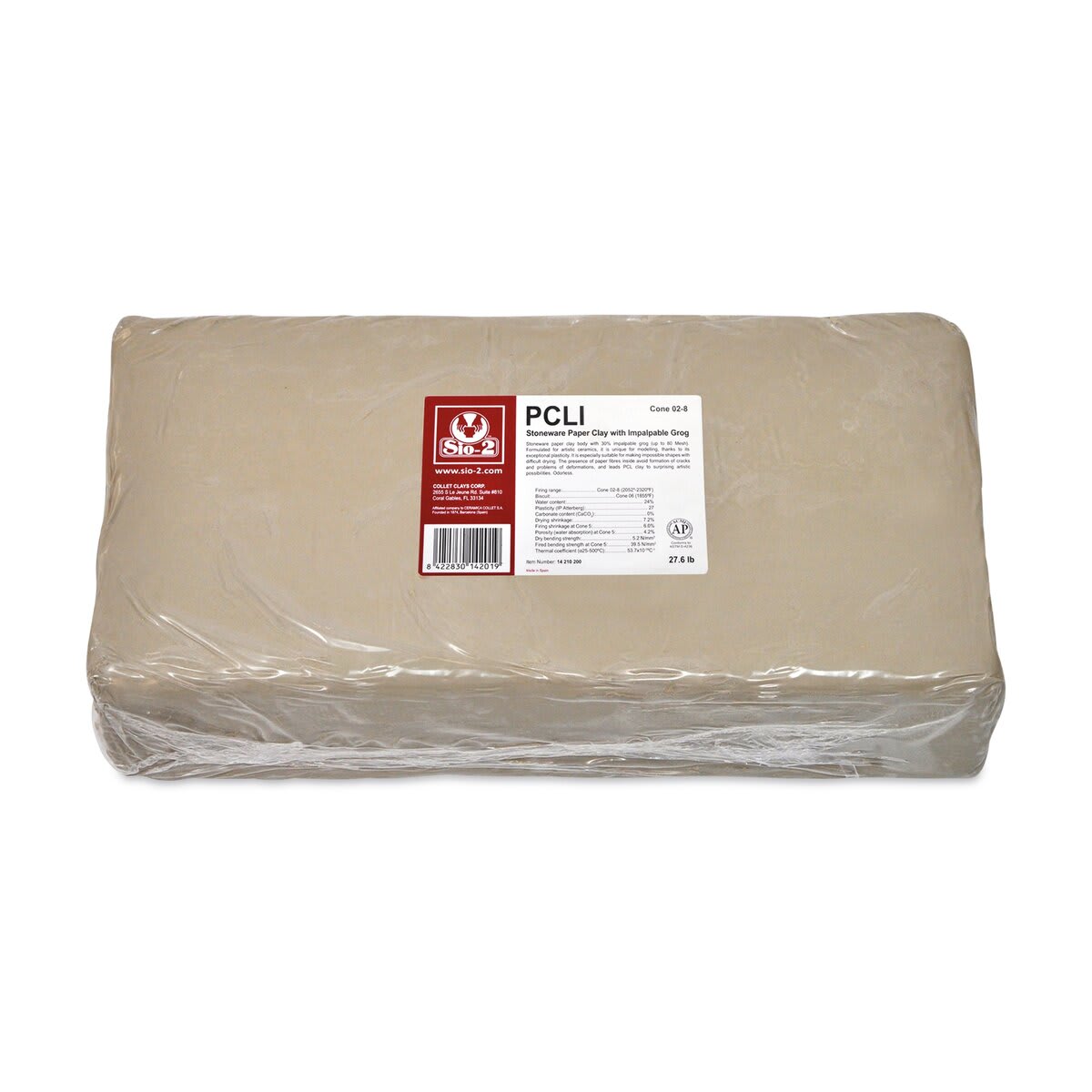 Sio-2 PCLI Stoneware Paper Clay Sio-2 PCLI Stoneware Paper Clay