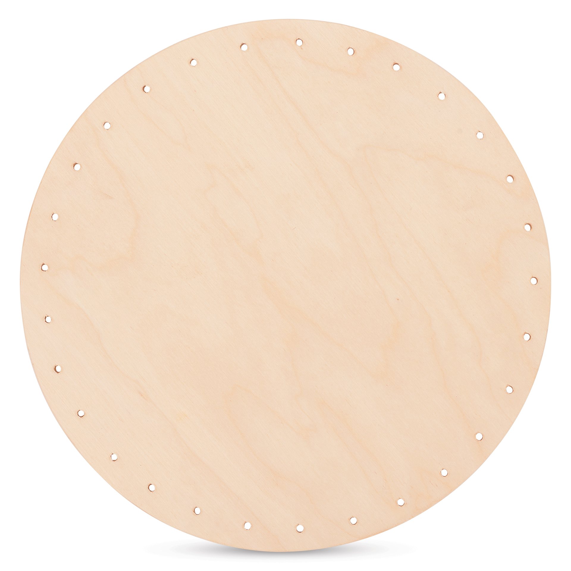 P.L. Butte Drilled Birch Basketry Base - Circle, 8", 29 Holes
