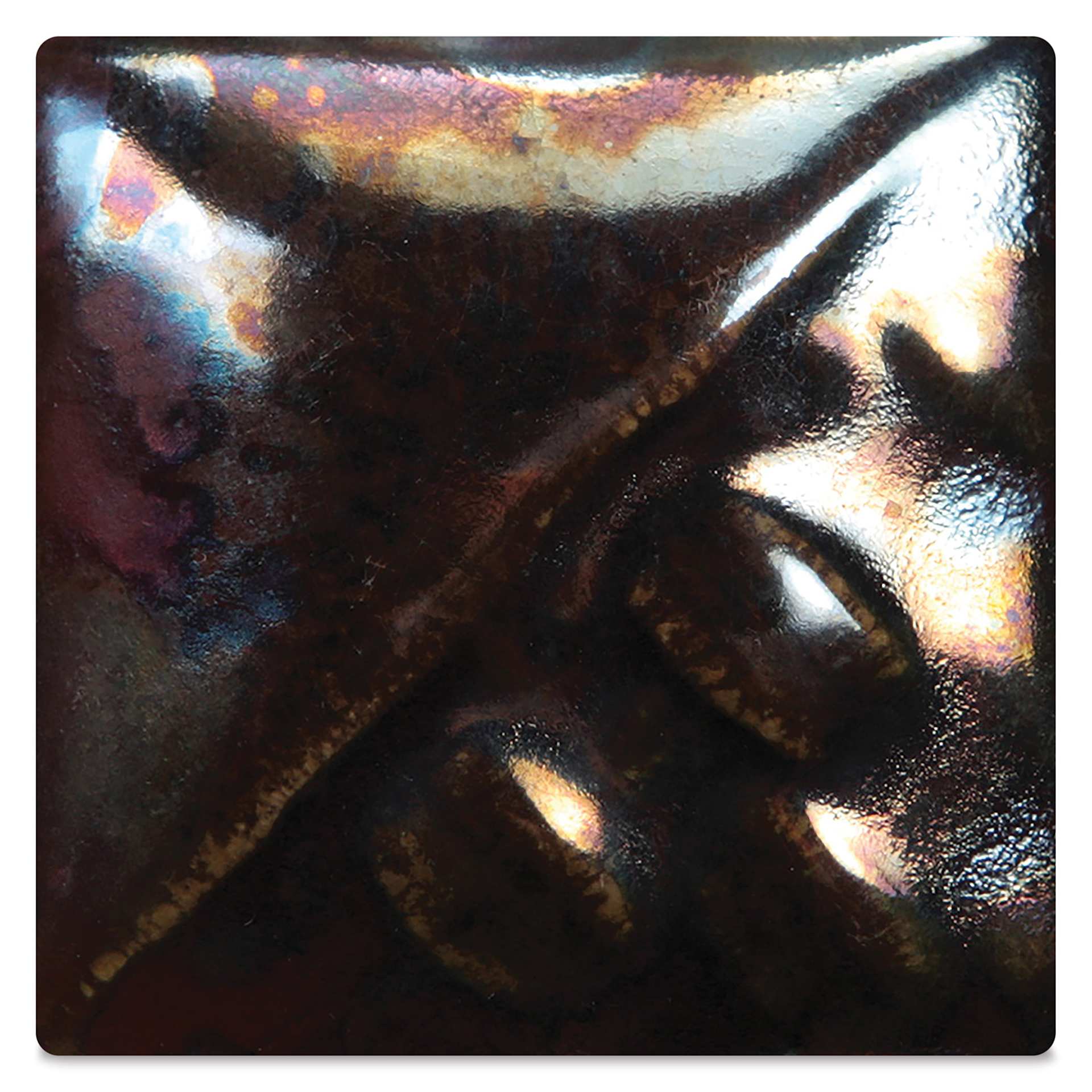 Mayco Raku Glaze - Black Metallic, RK100, Pint (fired)