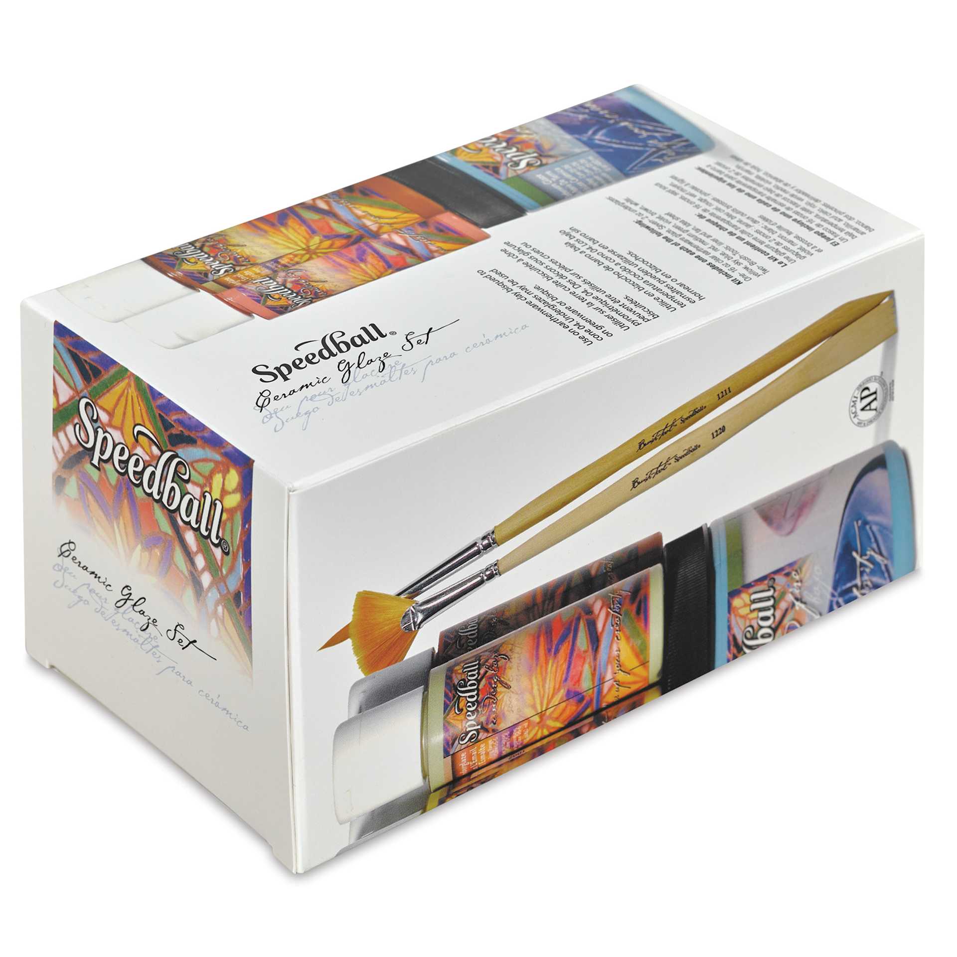 Speedball Glaze Starter Kit (Side of packaging)