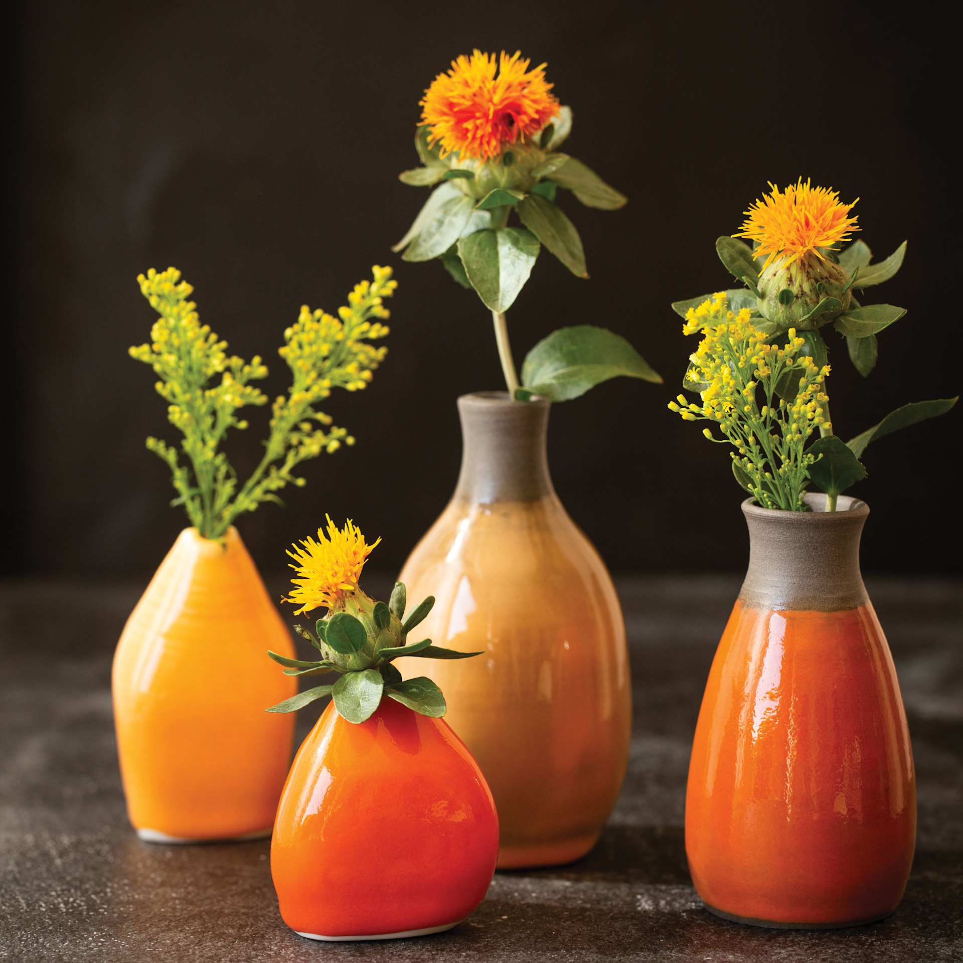 Botz Pro Glaze - Fire Opal, 200 ml finished vase examples