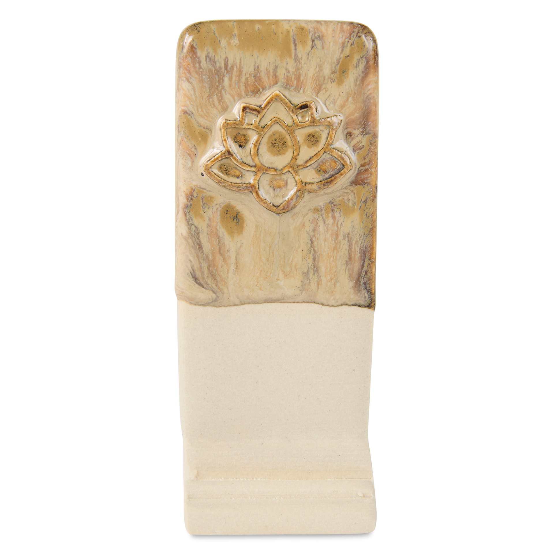 Speedball Mid-Fire Glaze - Champagne Quartz applied over Cocoa Flux
