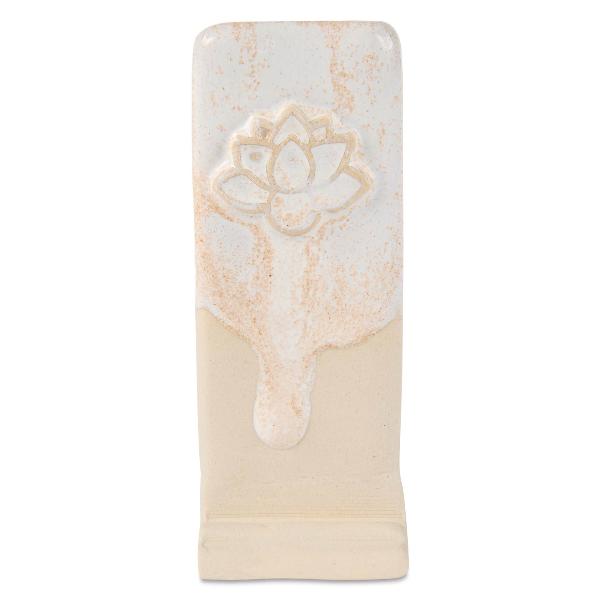 Speedball Mid-Fire Glaze - Buttermilk applied overtop Vanilla Flux